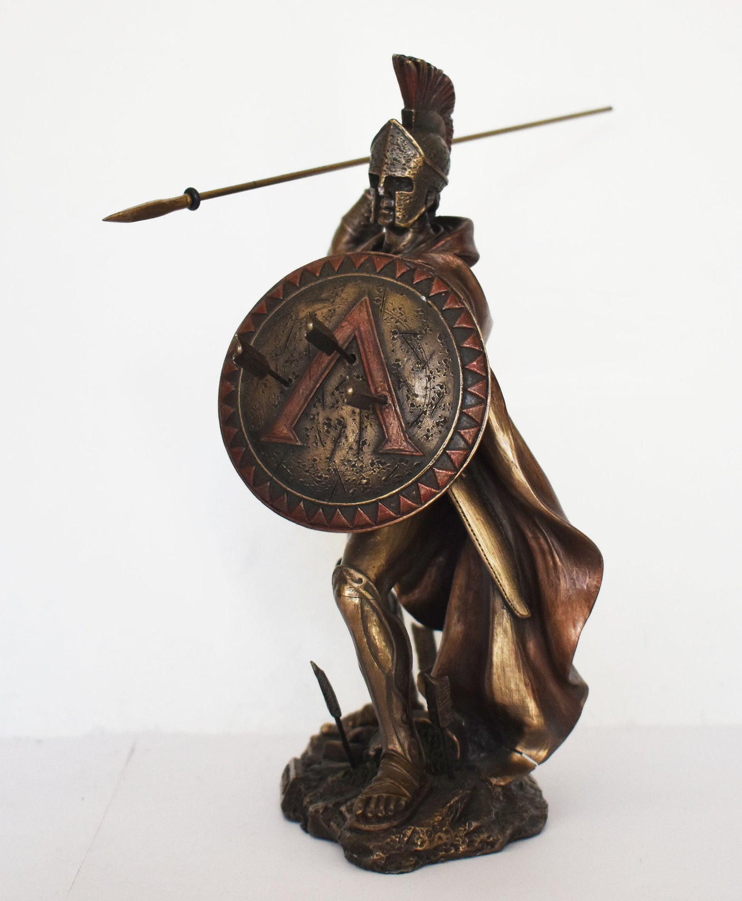 Leonidas - Spartan King - Leader of 300 - Battle of Thermopylae - 480 BC - Molon Labe, Come and Take Them - Cold Cast Bronze Resin