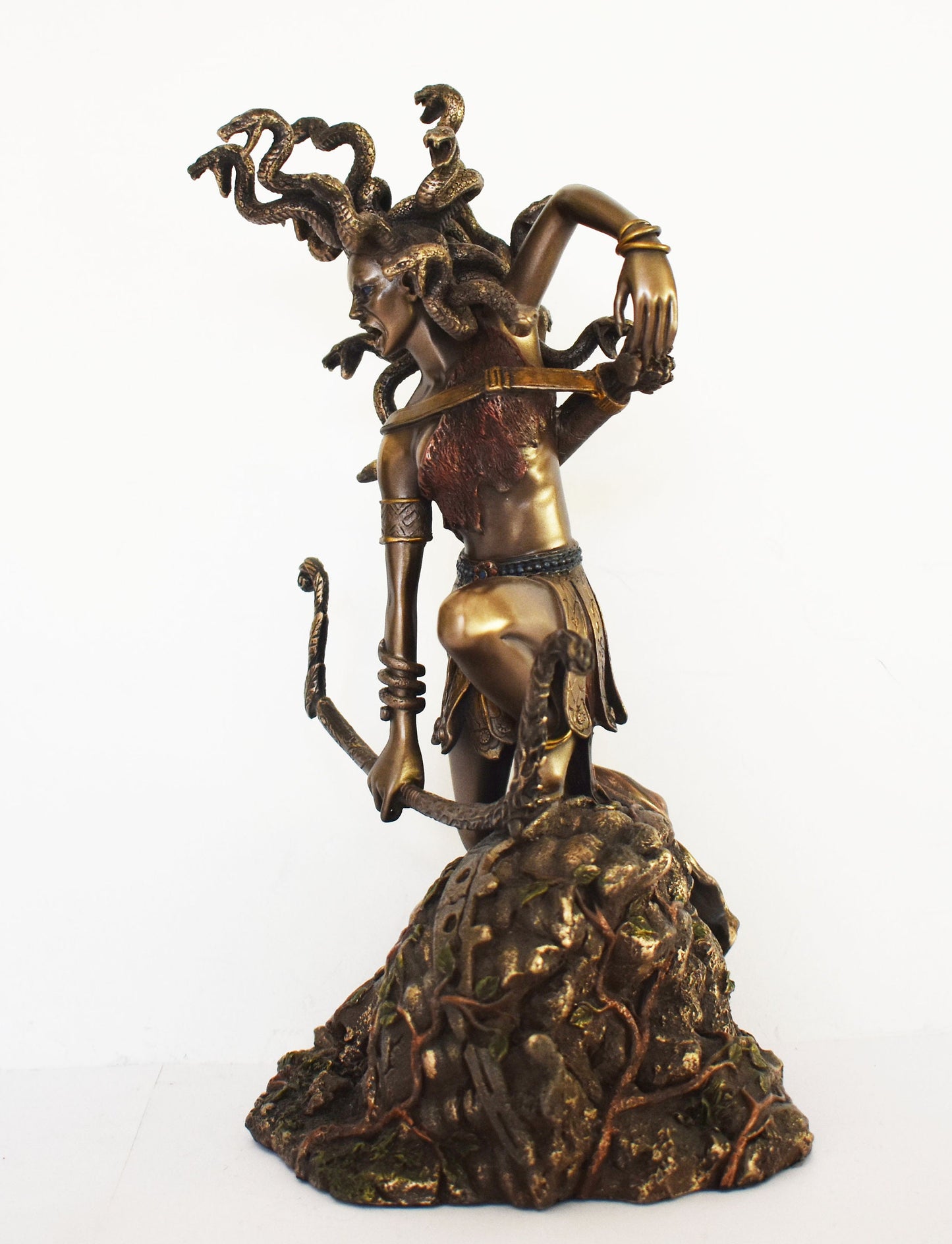 Medusa - Gorgo - The only mortal of the three Gorgons - Snake-Haired Lady - Monster Figure - Perseus Myth - Cold Cast Bronze Resin