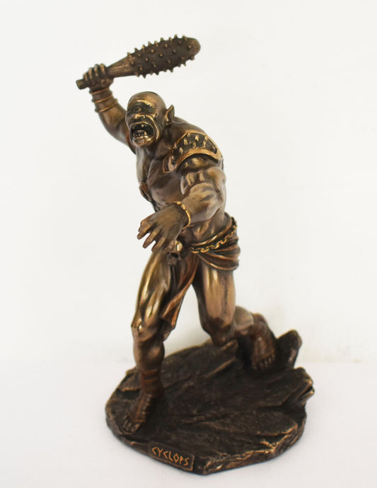 Cyclops Polyphemus - One-Eyed Giant - Man-Eating Monster - Son of Poseidon - Blinded by Odysseus - Homer's Odyssey - Cold Cast Bronze Resin