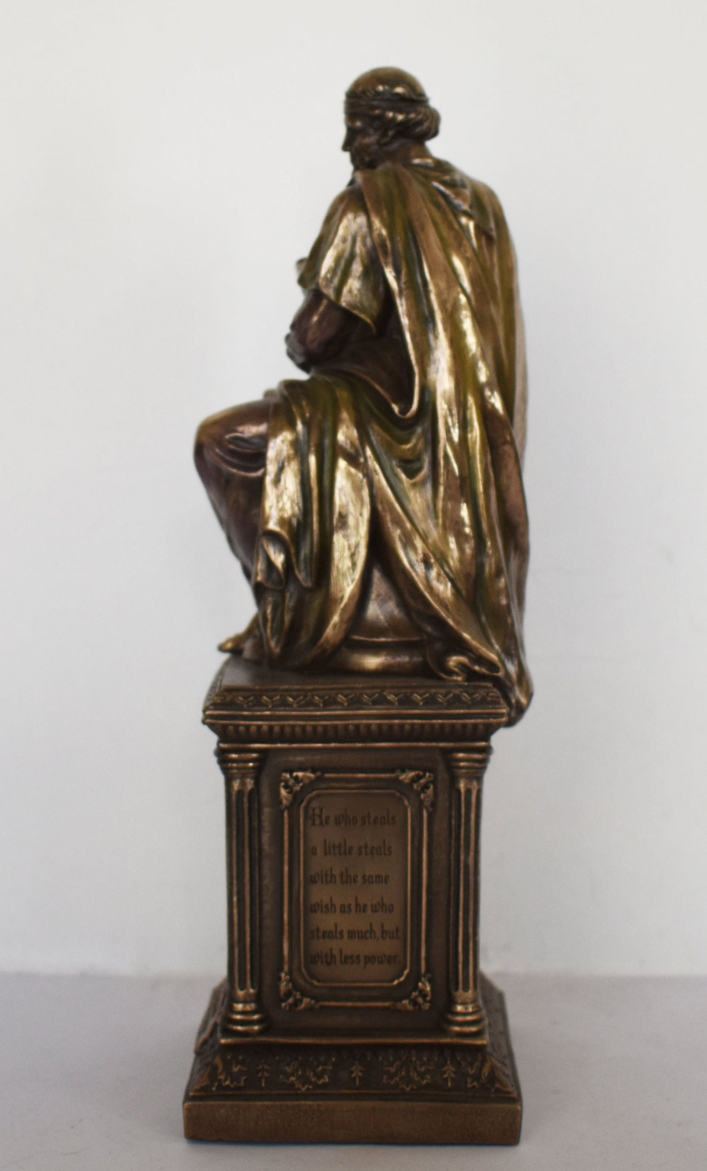 Plato - Ancient Greek Philosopher - 428-348 BC - Student of Socrates, Teacher of Aristotle - Founder of the Academy - Cold Cast Bronze Resin