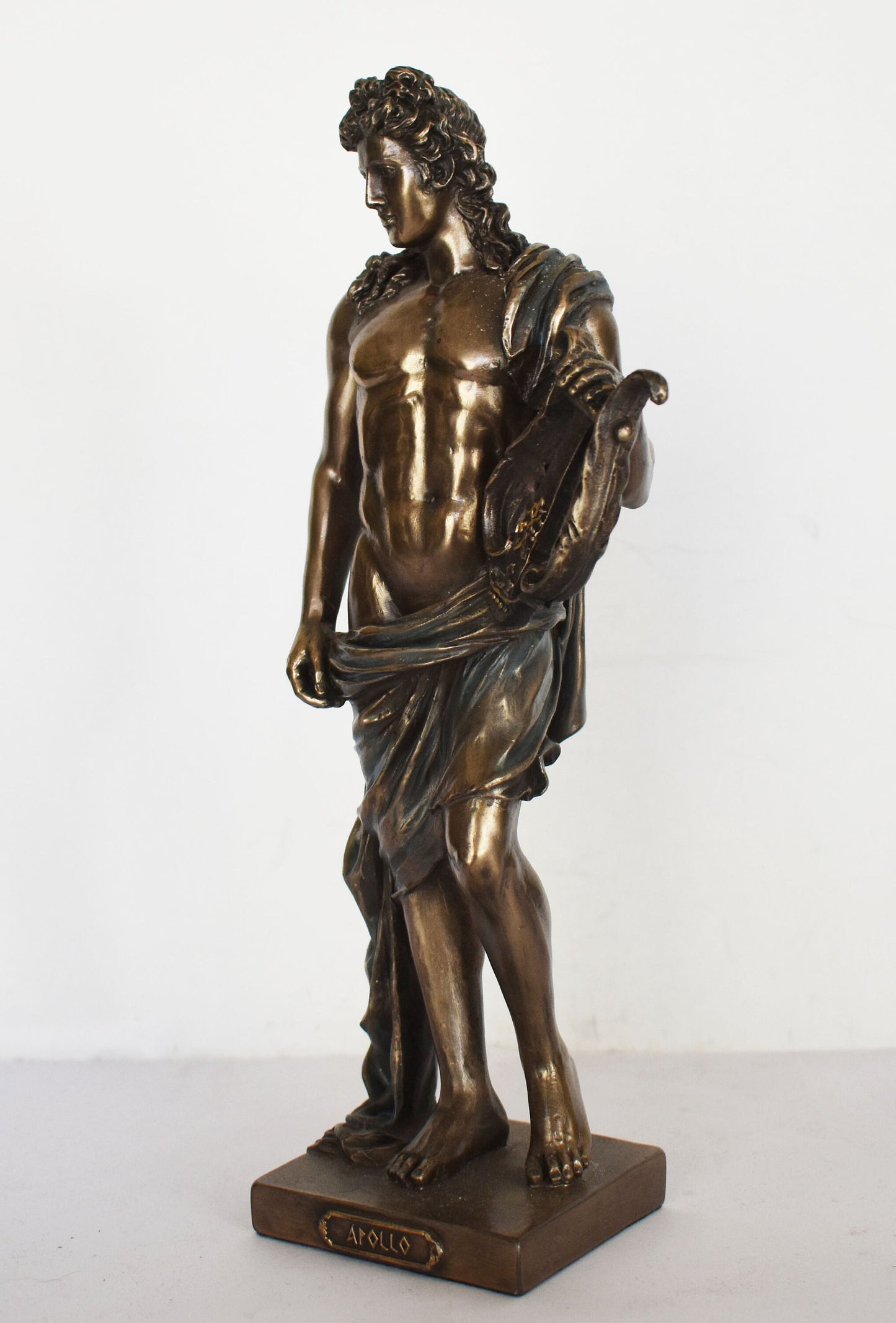 Apollo - Greek Roman God of the prophecy and oracles, music, song and poetry, archery, healing, plague and disease - Cold Cast Bronze Resin