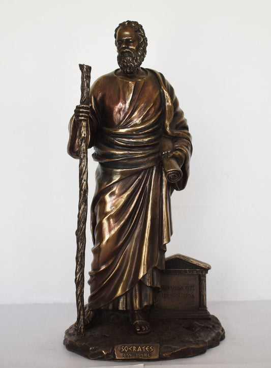 Socrates - Ancient Greek Philosopher - 470-399 BC - Teacher of Plato - Father of Western Philosophy - Cold Cast Bronze Resin