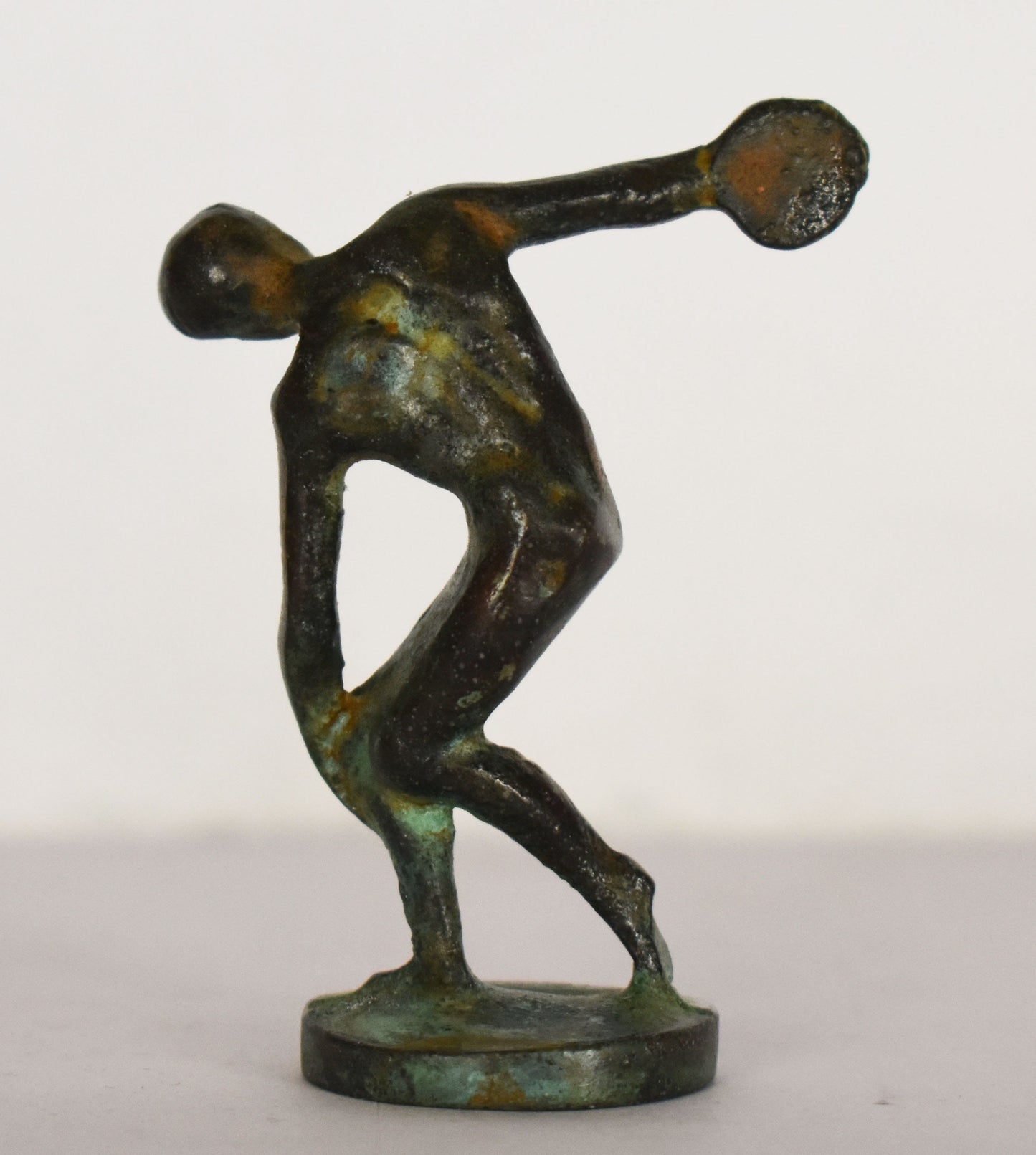 Discobolus of Myron - Miniature - Discus Thrower - Ancient Greek Olympic Games - pure Bronze Sculpture