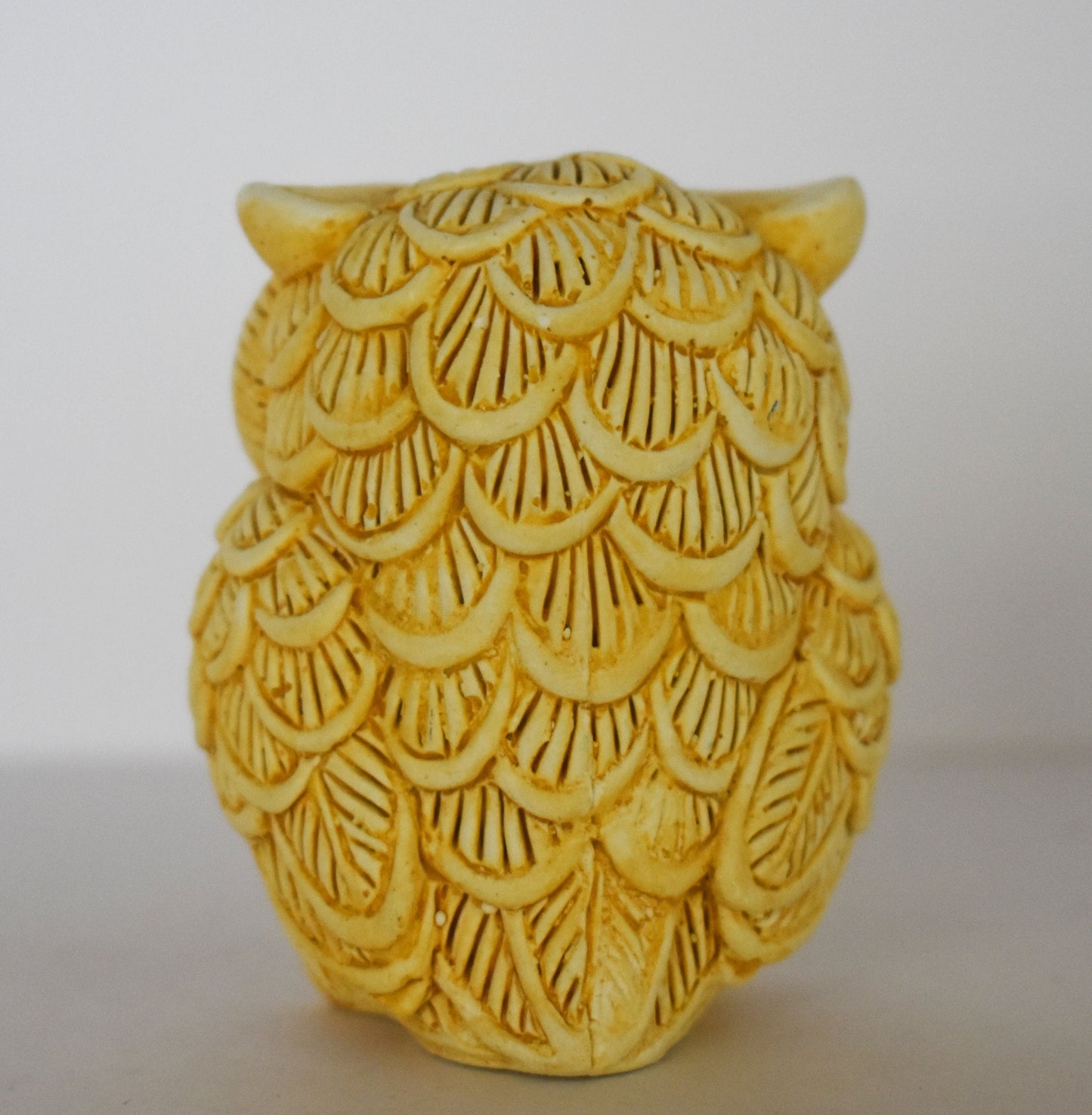 Athenian Owl - Small - Symbol of Wisdom, Knowledge, Erspicacity and Intelligence - Goddess Athena Minerva - Handmade - Casting Stone Statue