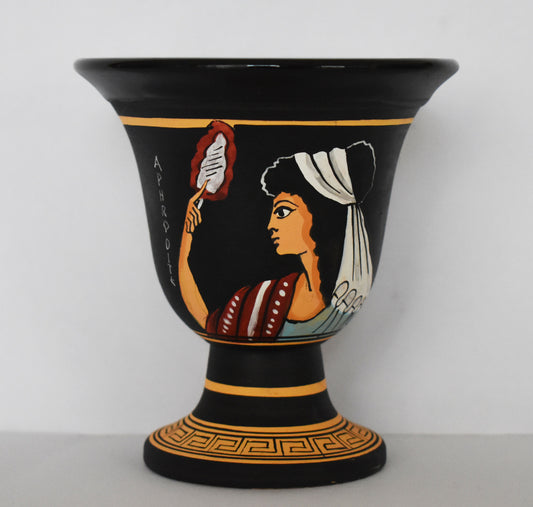 Pythagoras Cup - Fair Cup, Cup of Justice - Aphrodite Venus - Greek Roman Goddess of Love, Beauty, Fertility - Ceramic  - Handmade in Greece