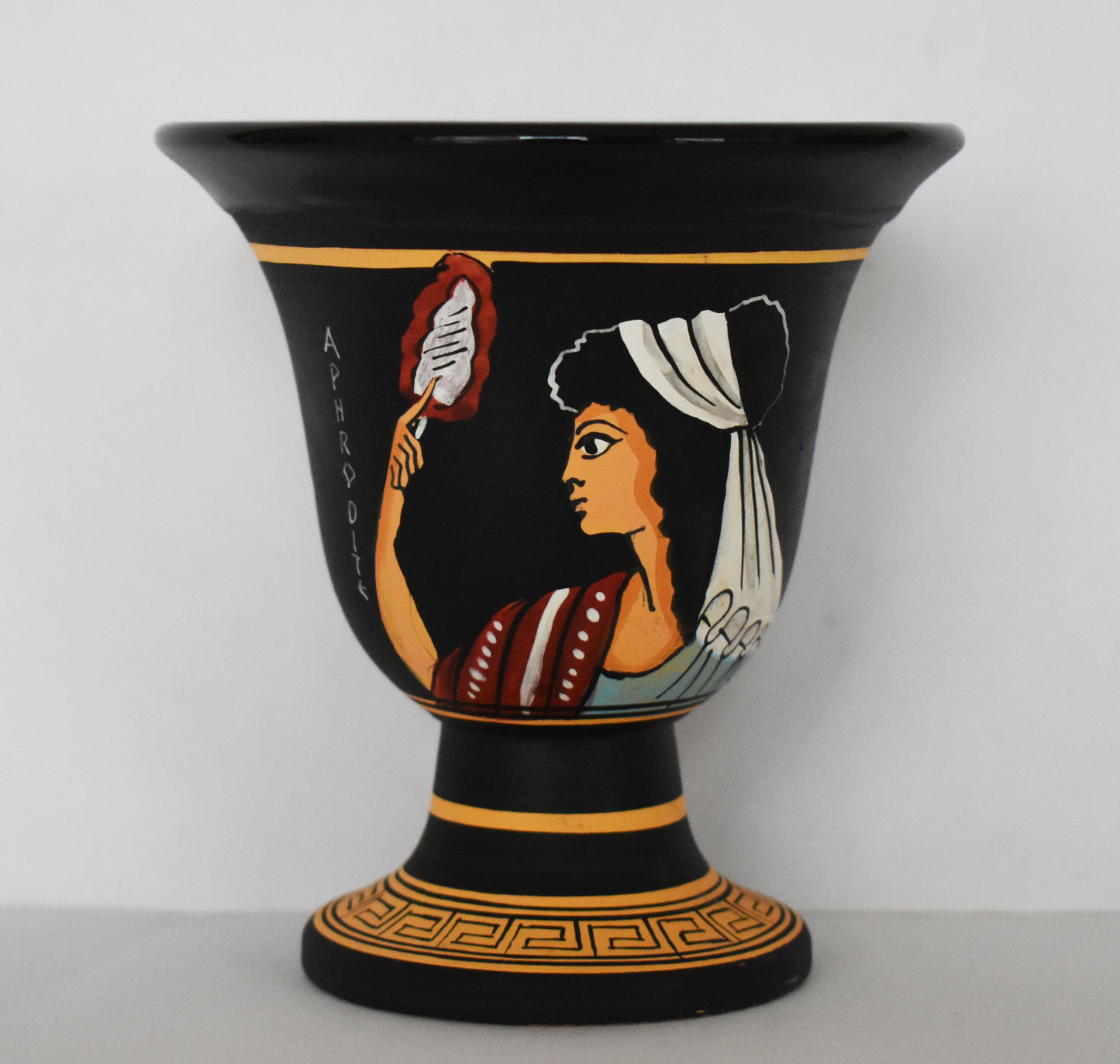 Pythagoras Cup - Fair Cup, Cup of Justice - Aphrodite Venus - Greek Roman Goddess of Love, Beauty, Fertility - Ceramic  - Handmade in Greece