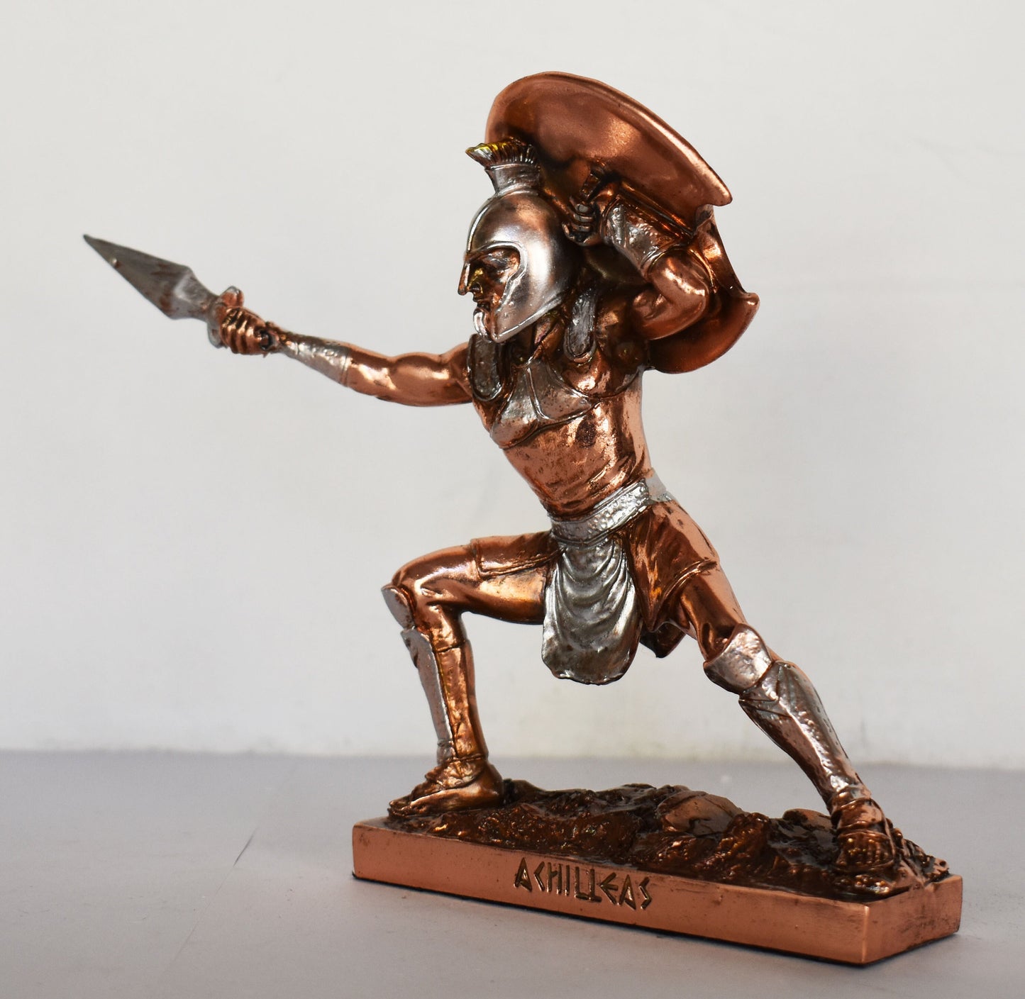 Achilles - King of the Myrmidons - Strongest Warrior and Hero in the Greek army during the Trojan War - Iliad - Copper Plated Alabaster
