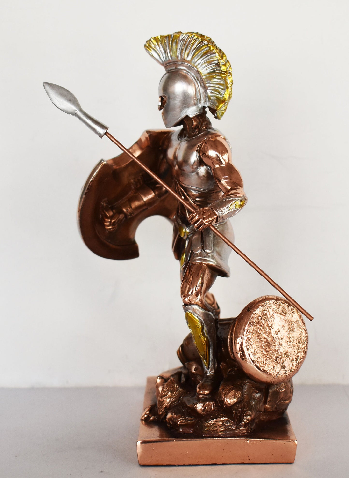 Achilles - King of the Myrmidons - Greek Hero - Son of Thetis - Trojan War - Central character of Homer's Iliad - Copper Plated Alabaster