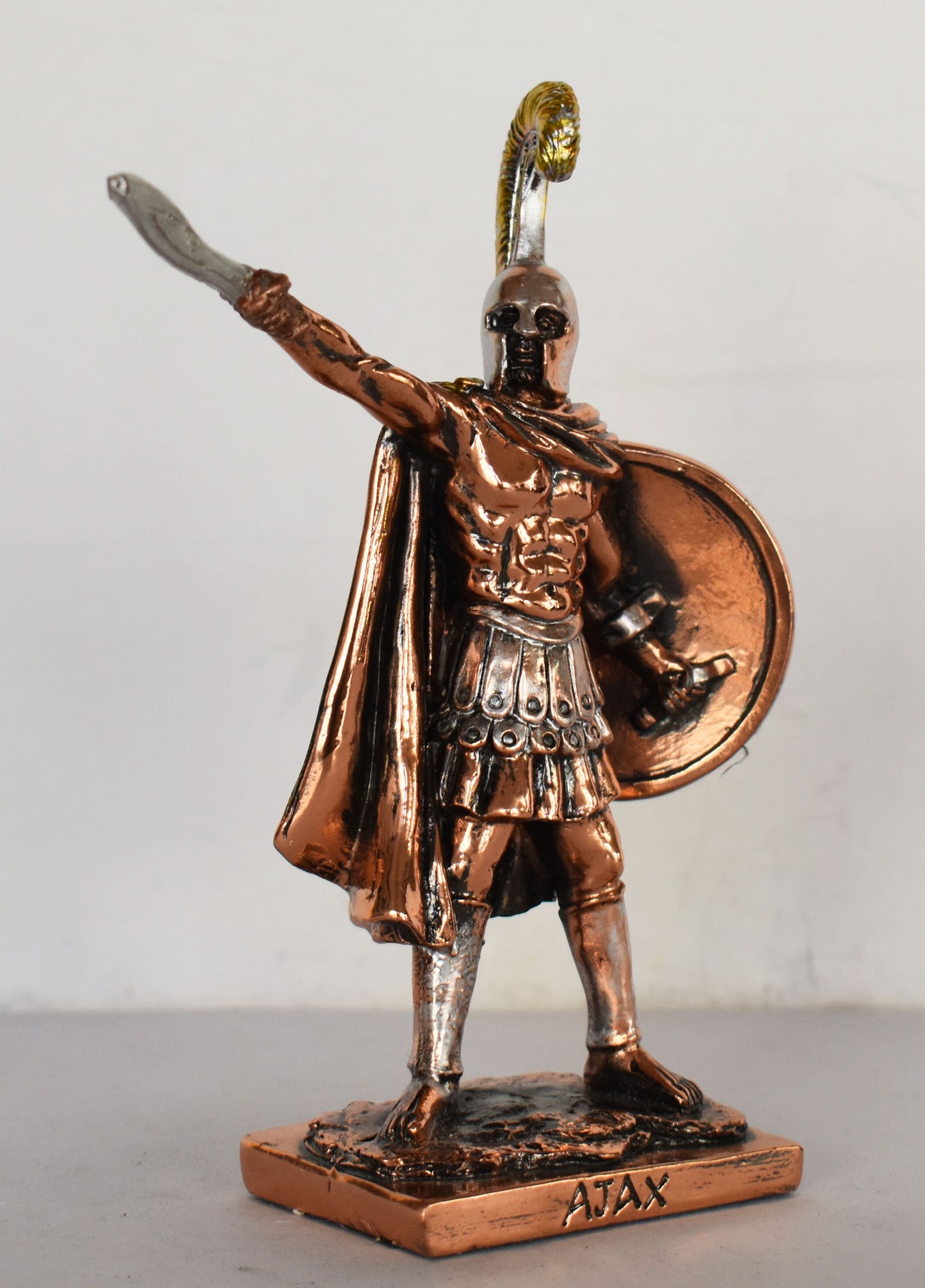 Ajax the Great - Son of Telamon, King of Salamis - Hero of Trojan War - Warrior of Great Courage - Copper Plated Alabaster