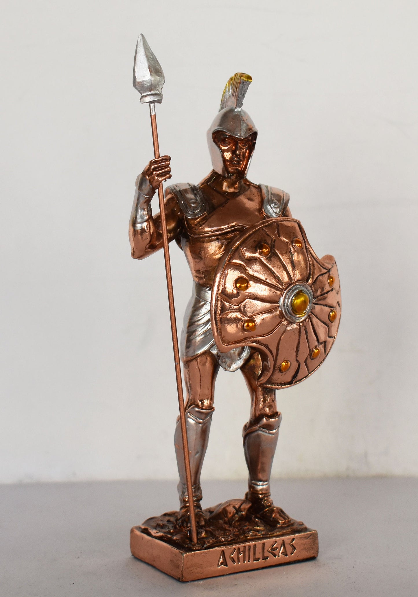 Achilles - King of Phthia - Greek Hero - Son of Thetis and Peleus - Trojan War - Homer's Iliad - Copper Plated Alabaster