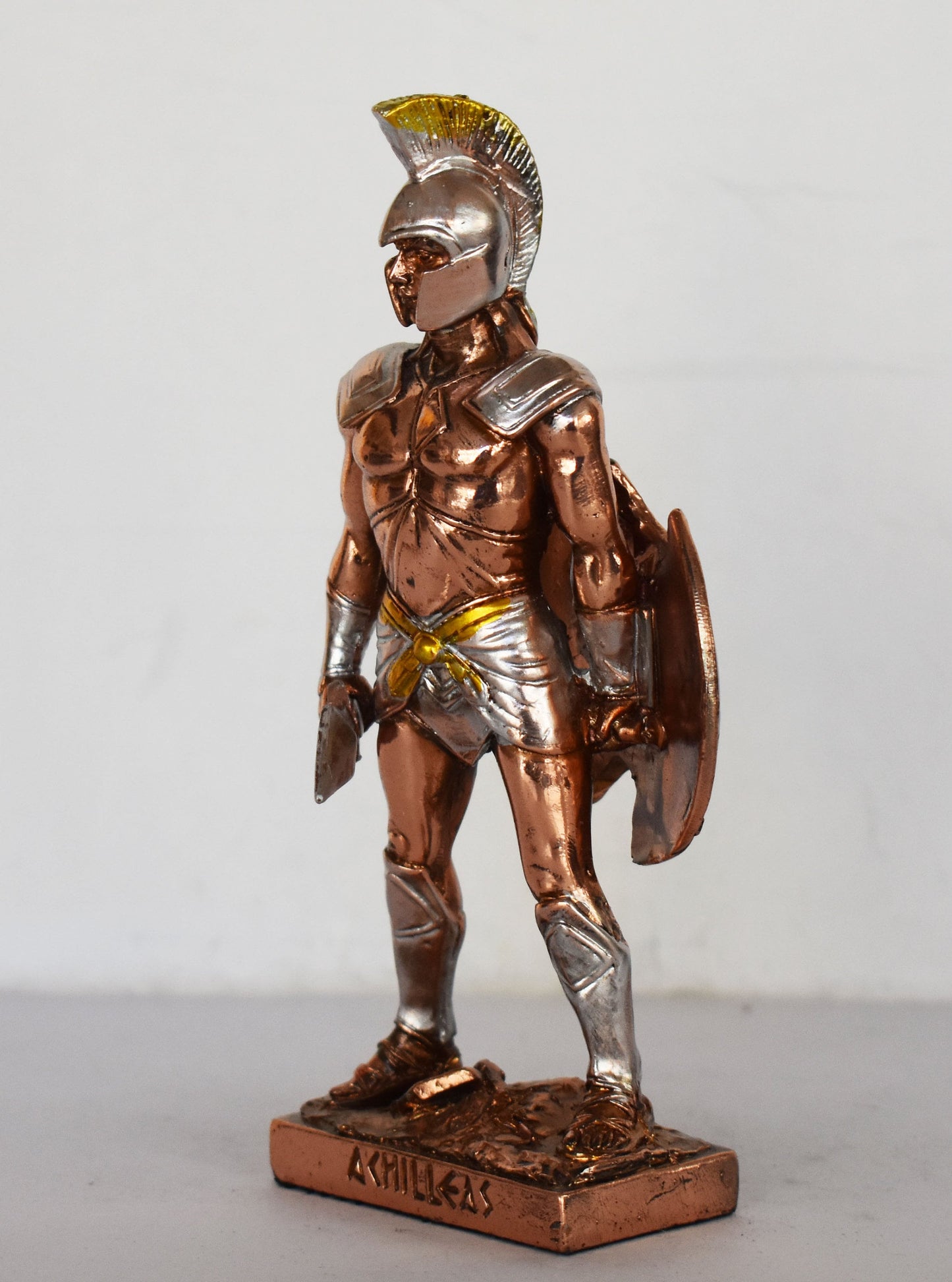Achilles - King of the Myrmidons - Greek Hero - Son of the Nereid Thetis and Peleus - Trojan War - Homer's Iliad - Copper Plated Alabaster