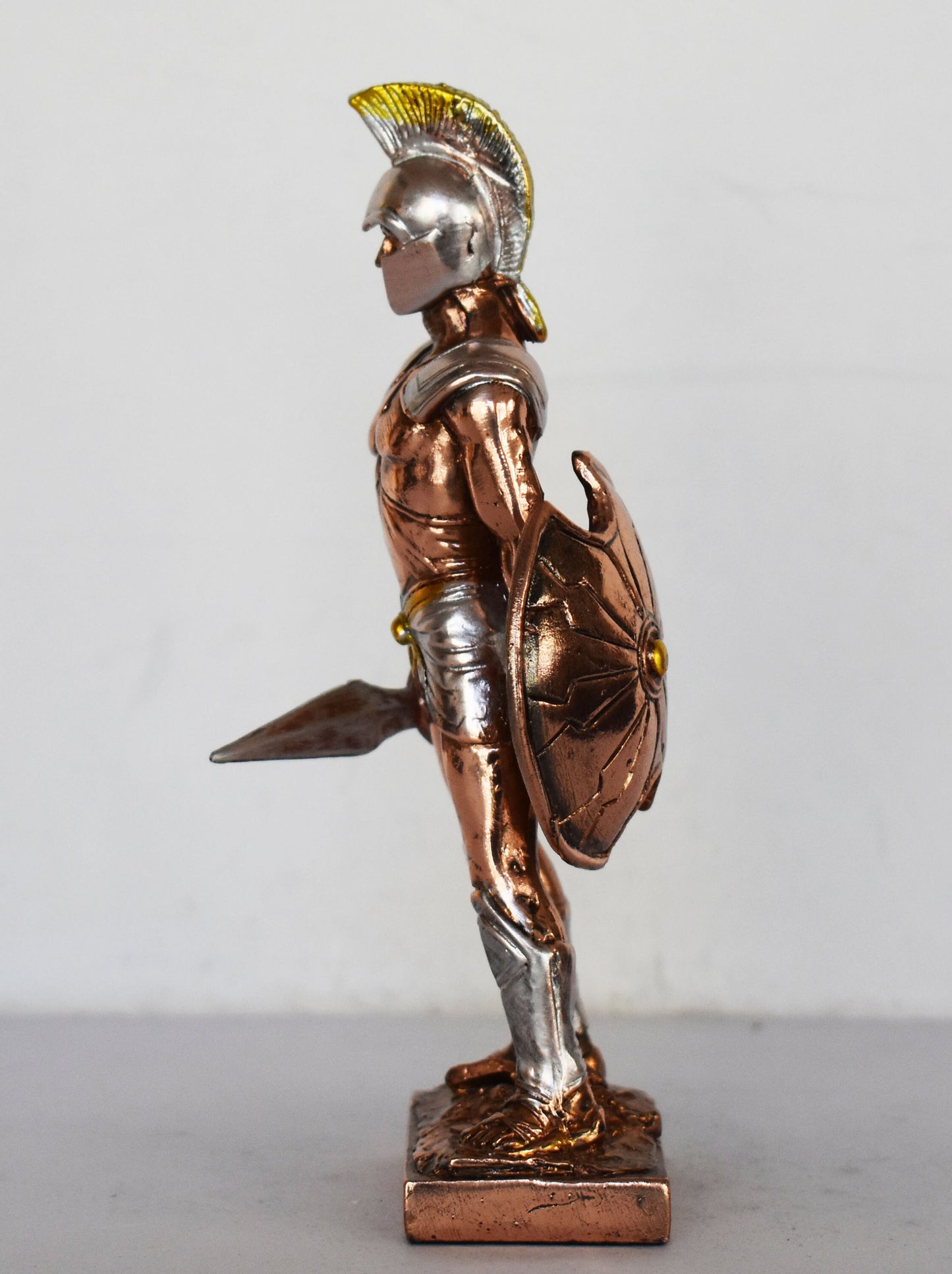 Achilles - King of the Myrmidons - Greek Hero - Son of the Nereid Thetis and Peleus - Trojan War - Homer's Iliad - Copper Plated Alabaster