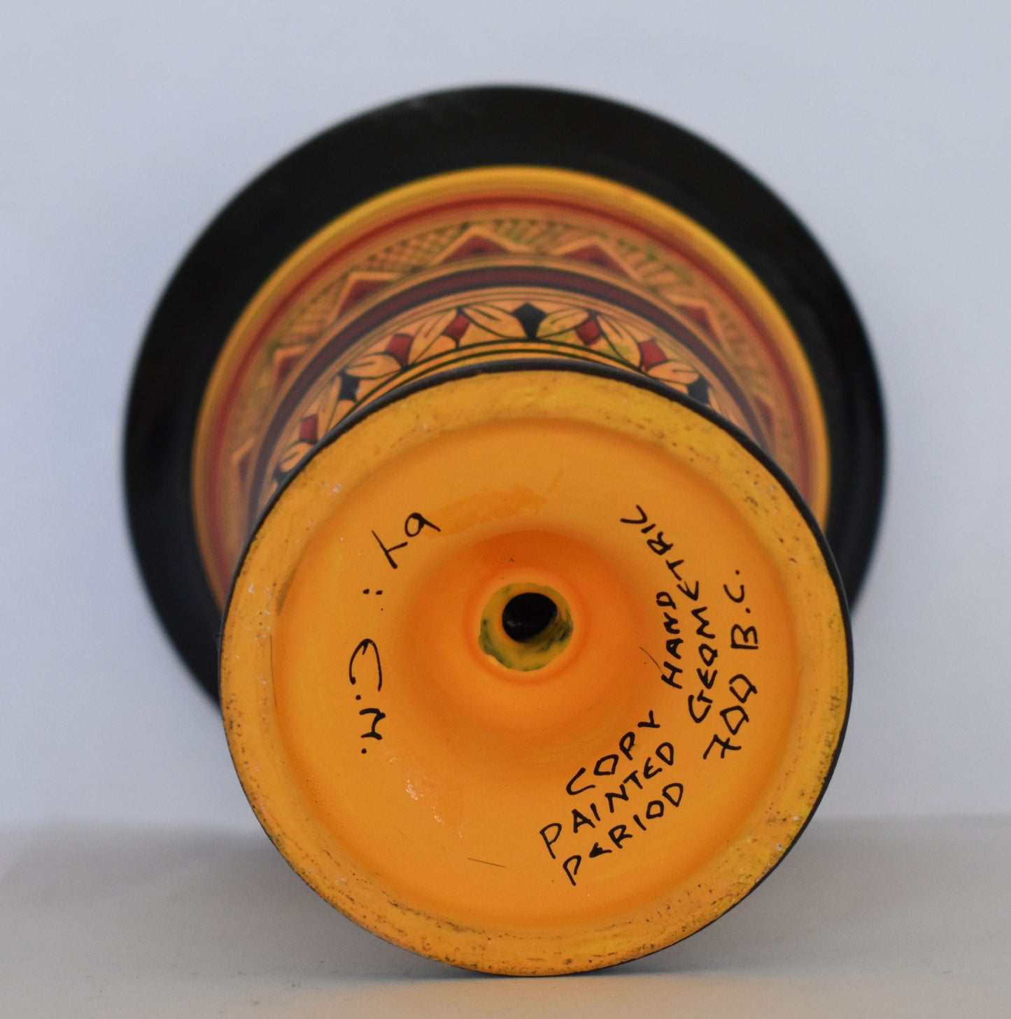 Pythagoras Cup - Fair Cup, Cup of Justice - Eternity Motif - Athens - Geometric Period - 700 BC - Ceramic - Handmade in Greece