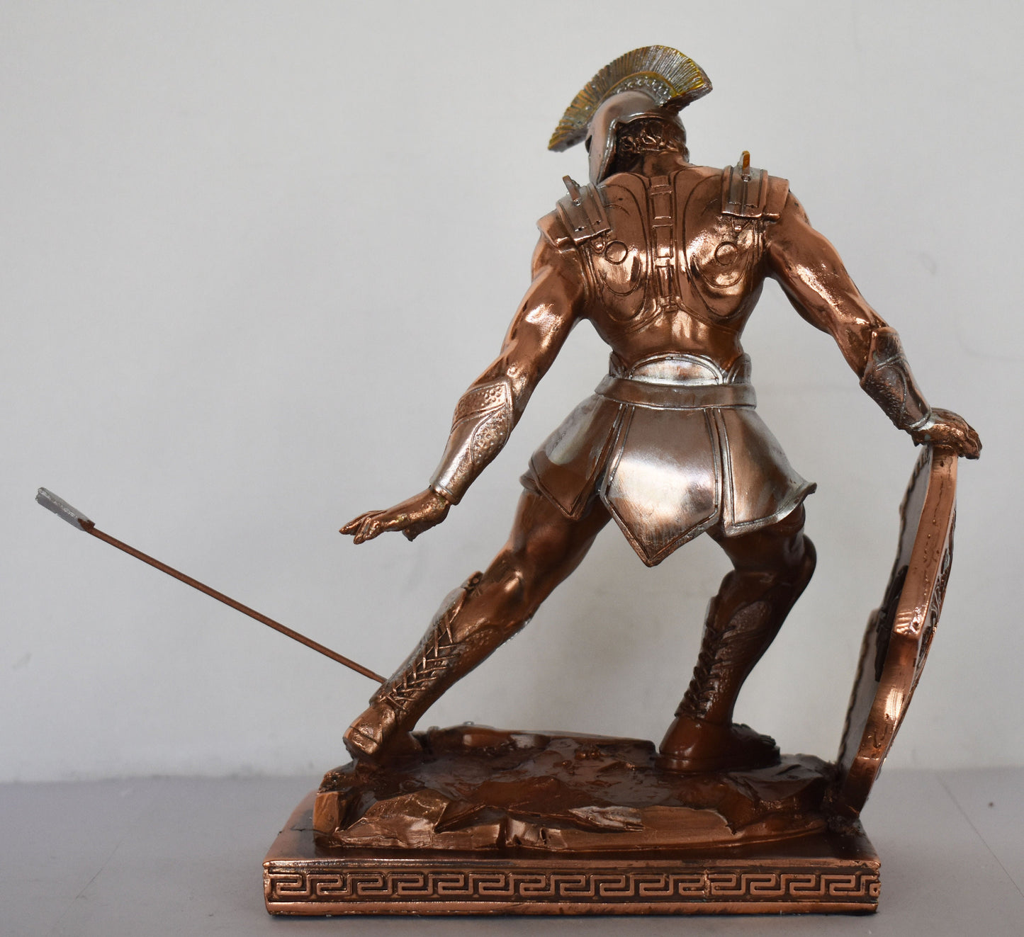 Achilles - King of the Myrmidons - Legendary Greek Hero - Son of Thetis and Peleus - Trojan War - Homer's Iliad  - Copper Plated Alabaster