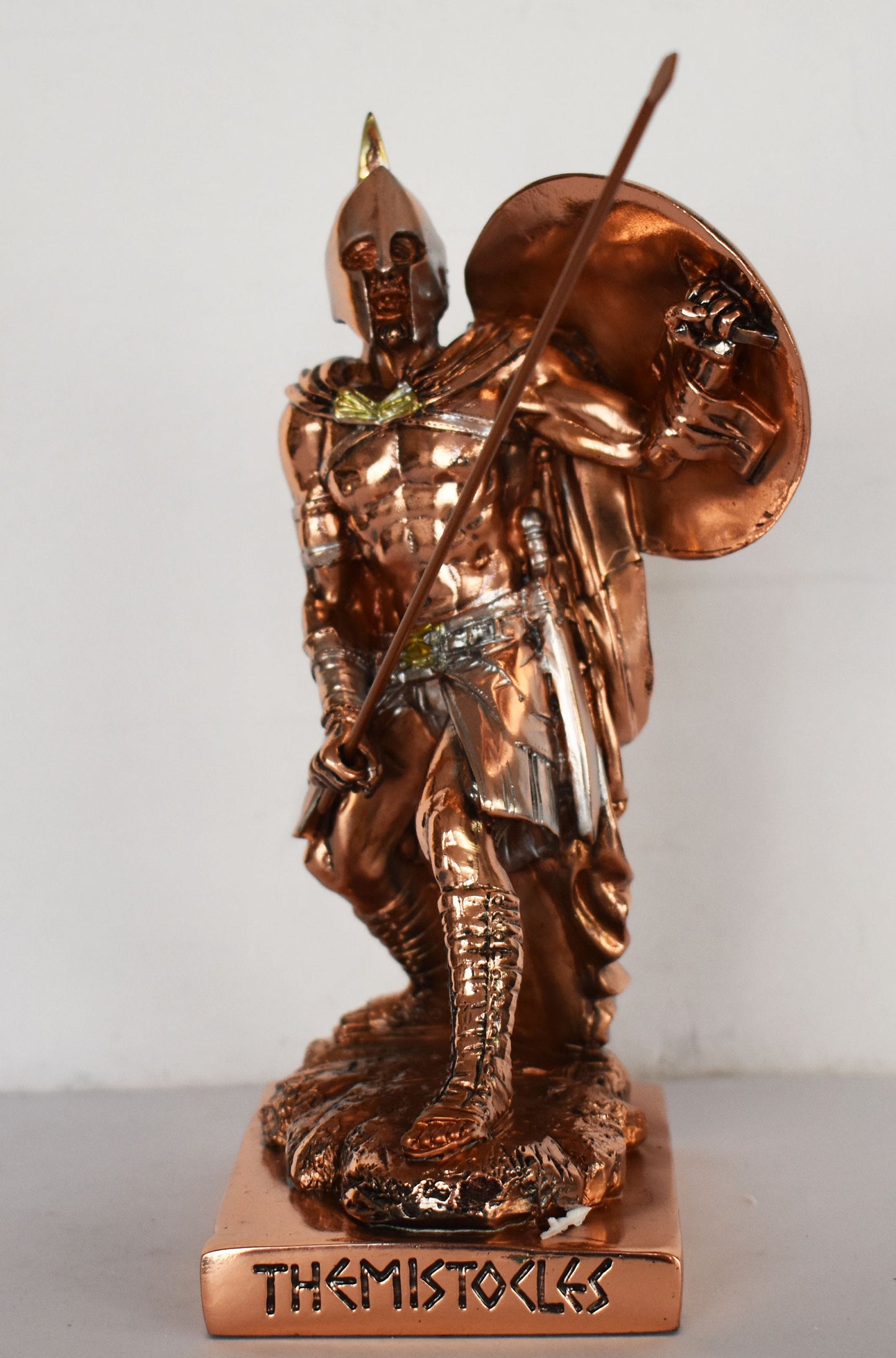 Themistocles - Athenian Statesman and General - Creator of Athenian Sea Power - Battle of Salamis - 480 BC - Copper Plated Alabaster