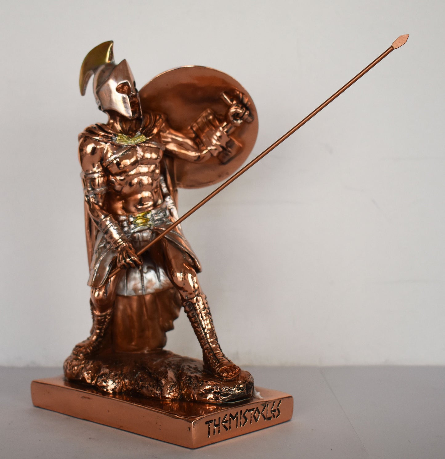 Themistocles - Athenian Statesman and General - Creator of Athenian Sea Power - Battle of Salamis - 480 BC - Copper Plated Alabaster