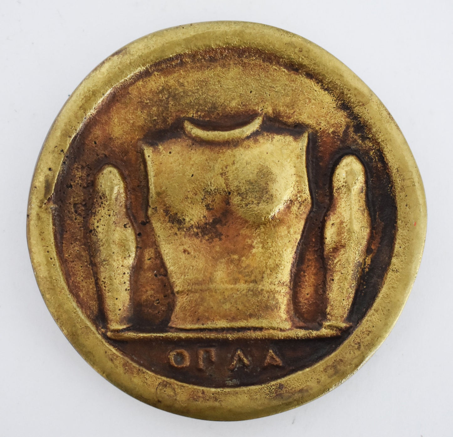 Spartan hoplite's Armor, Panoply - Battle of Thermopylae - King Leonidas and 300 - 480 BC - Paperweight - pure bronze statue