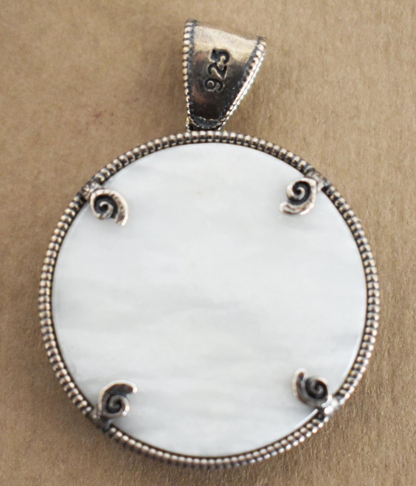 Alexander the Great Motif with Meander on Marble - Macedonian King - From Greece to India - Pendant - 925 Sterling Silver