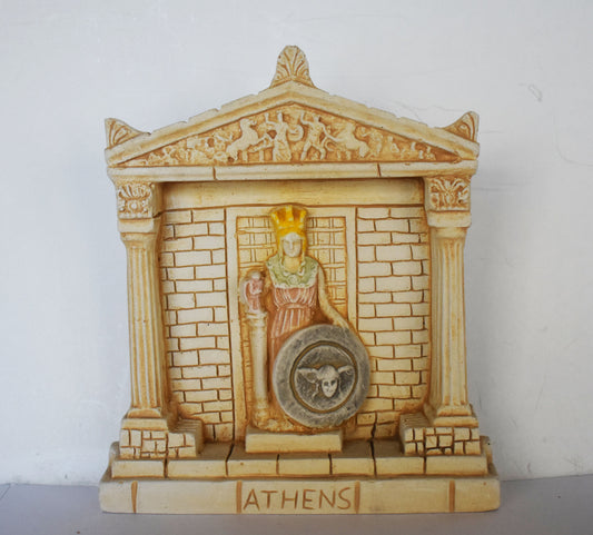 Parthenon Temple - Facade - Athena's Statue - Acropolis of Athens - 447-438 BC - Handmade - Casting Stone Statue