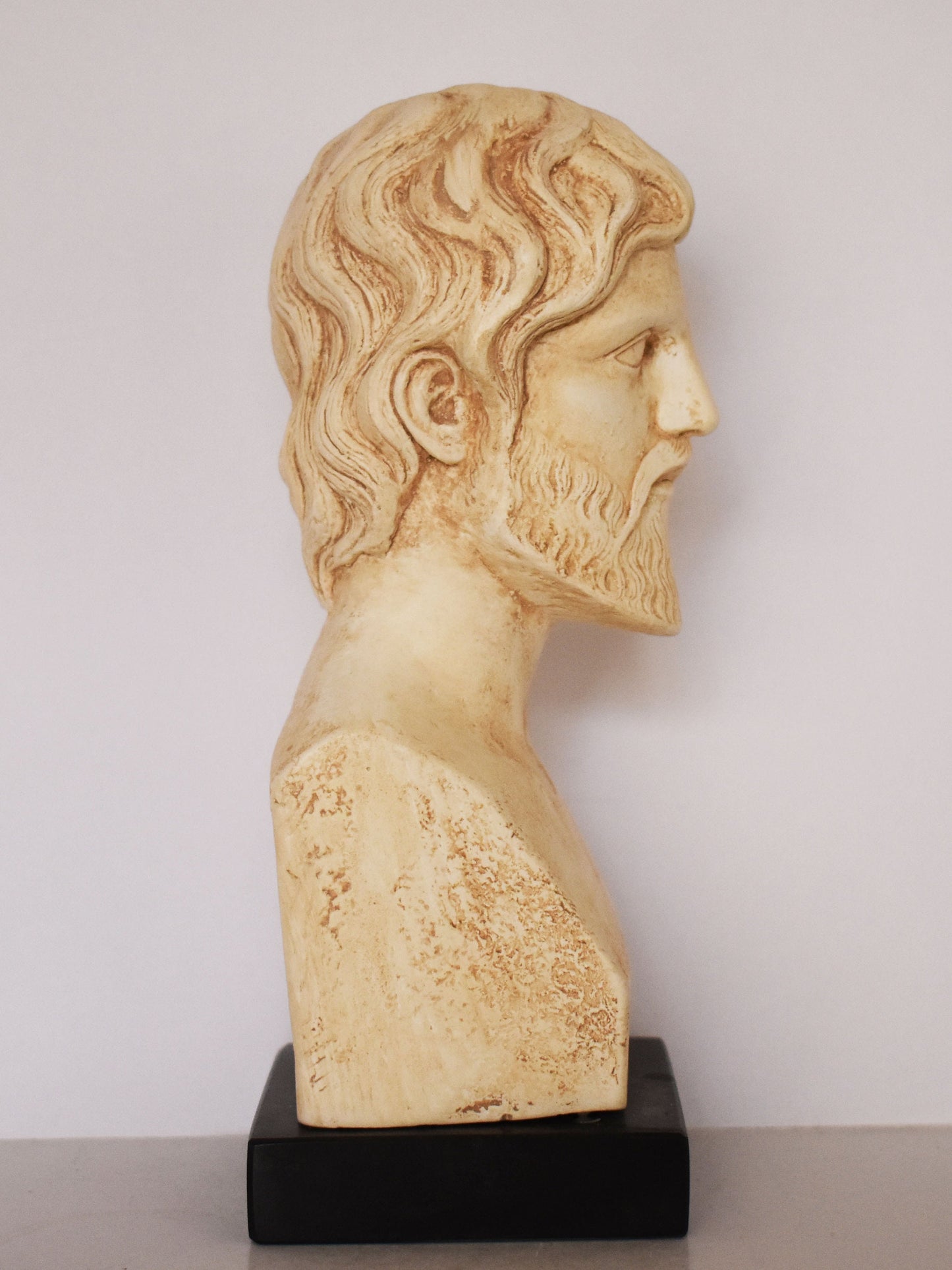 Democritus - 460-370 BC - Ancient Greek Philosopher - The Atomic Theory of the Universe - Marble Base - Museum Reproduction - Head Bust