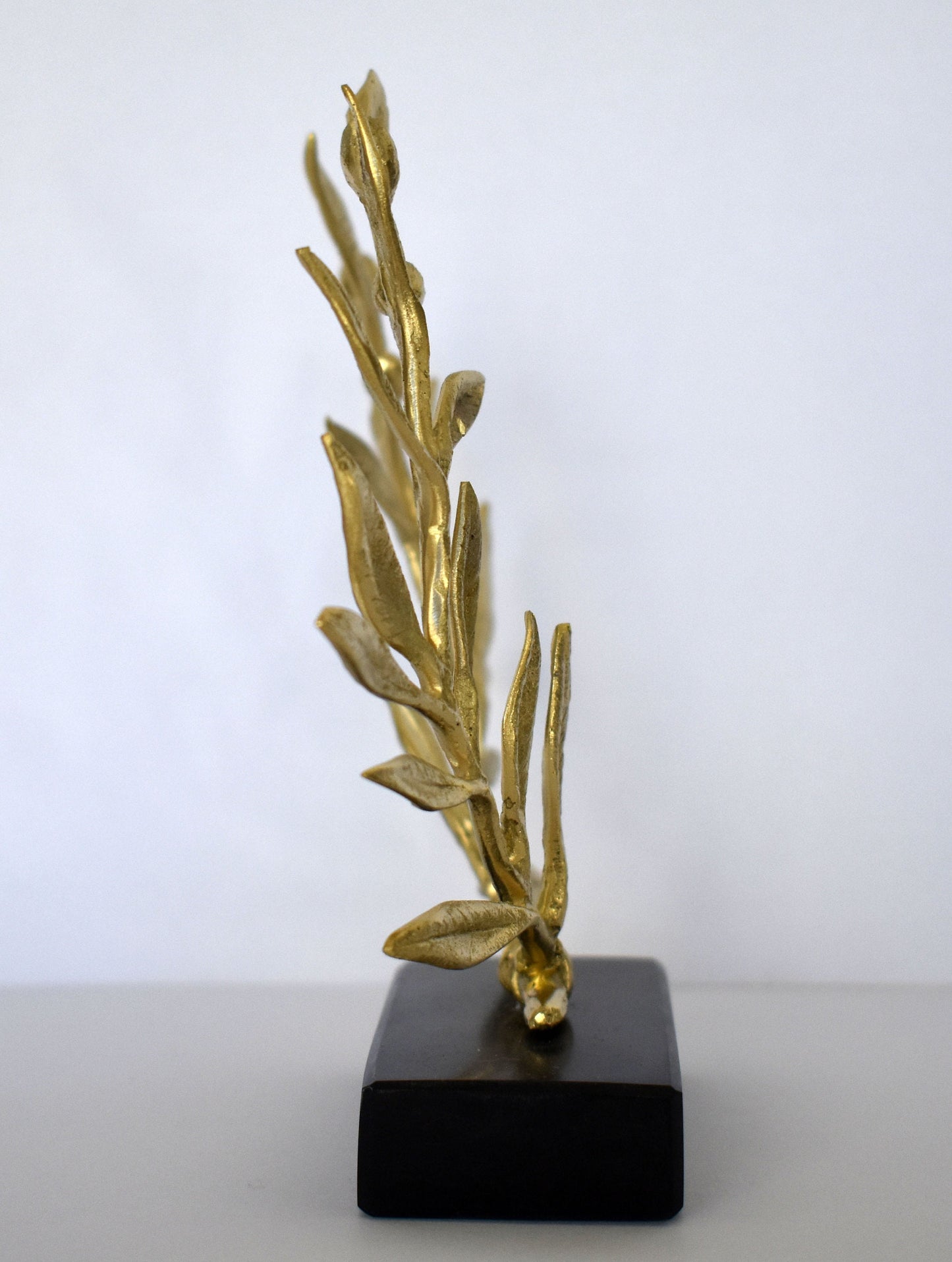 Kotinos - Olive Wreath - Prize for the Winner at the Ancient Olympic and Panathenaic Games - Marble Base - Reproduction - pure bronze