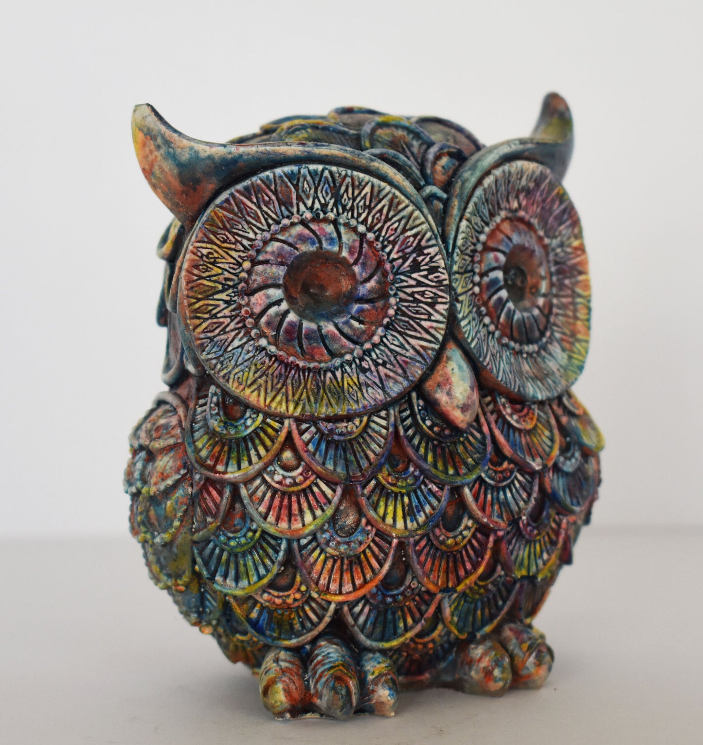Owl of Goddess Athena - Symbol of Wisdom and Intelligence - museum reproduction - Casting Stone Statue