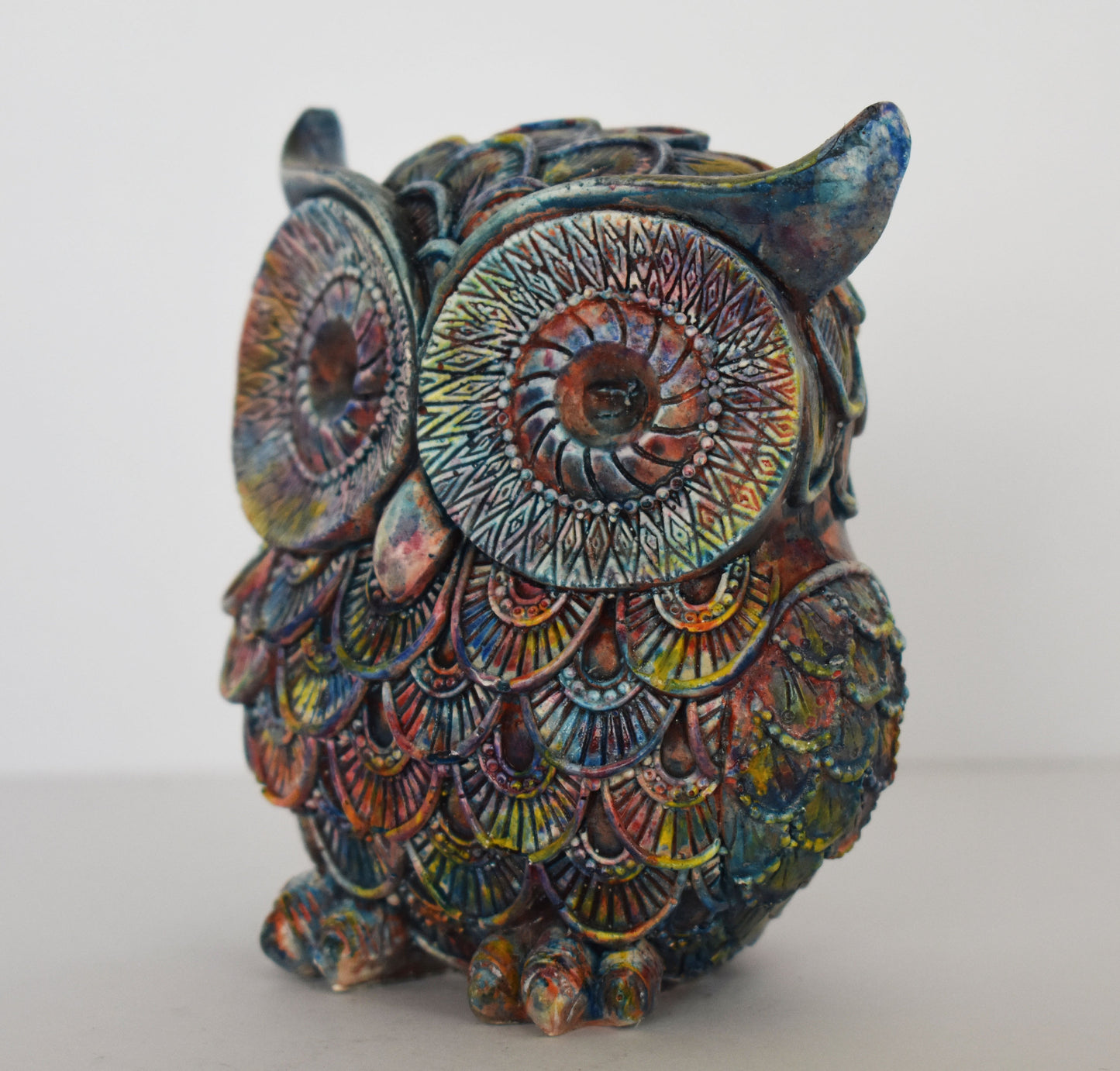 Owl of Goddess Athena - Symbol of Wisdom and Intelligence - museum reproduction - Casting Stone Statue