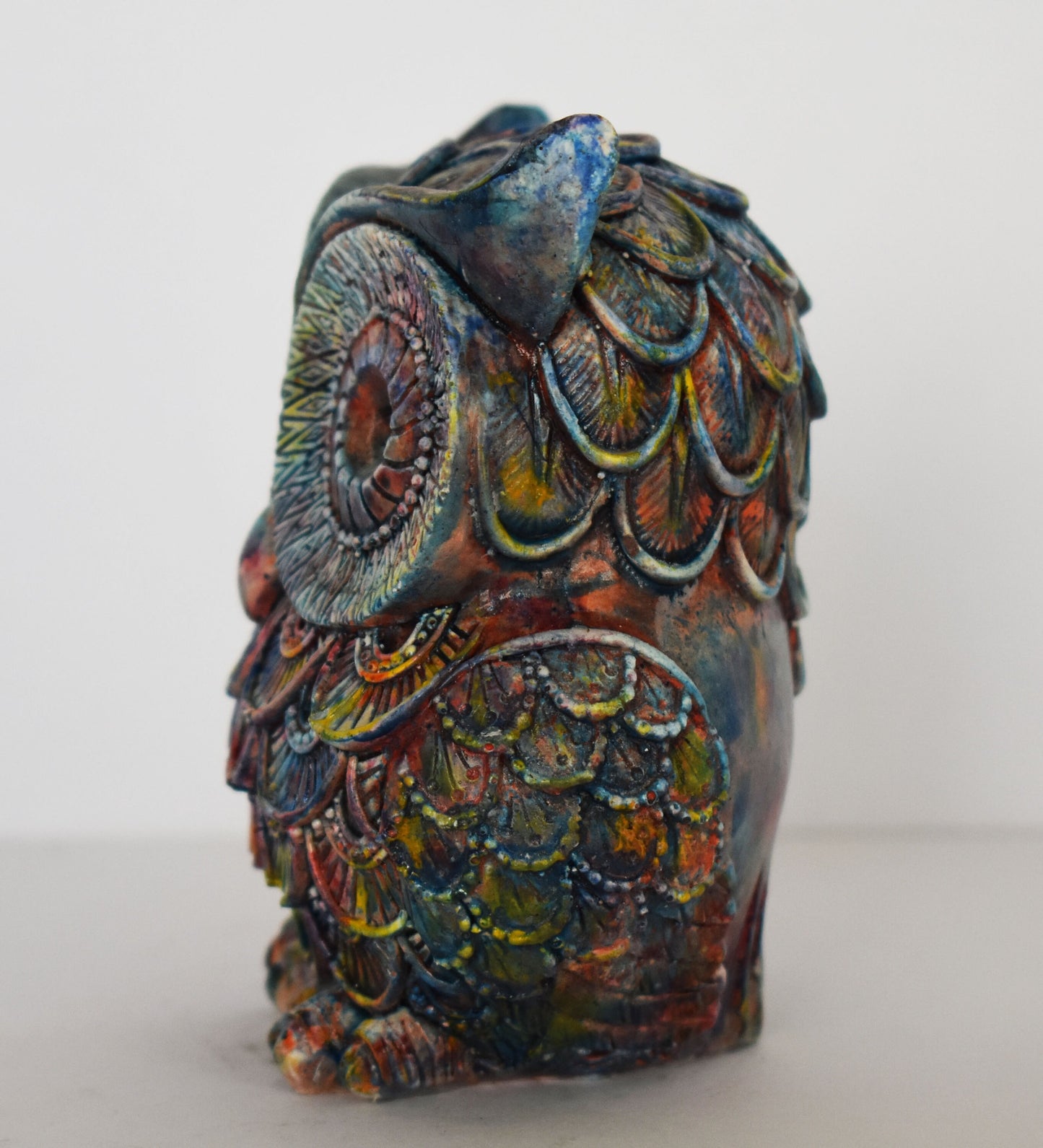 Owl of Goddess Athena - Symbol of Wisdom and Intelligence - museum reproduction - Casting Stone Statue
