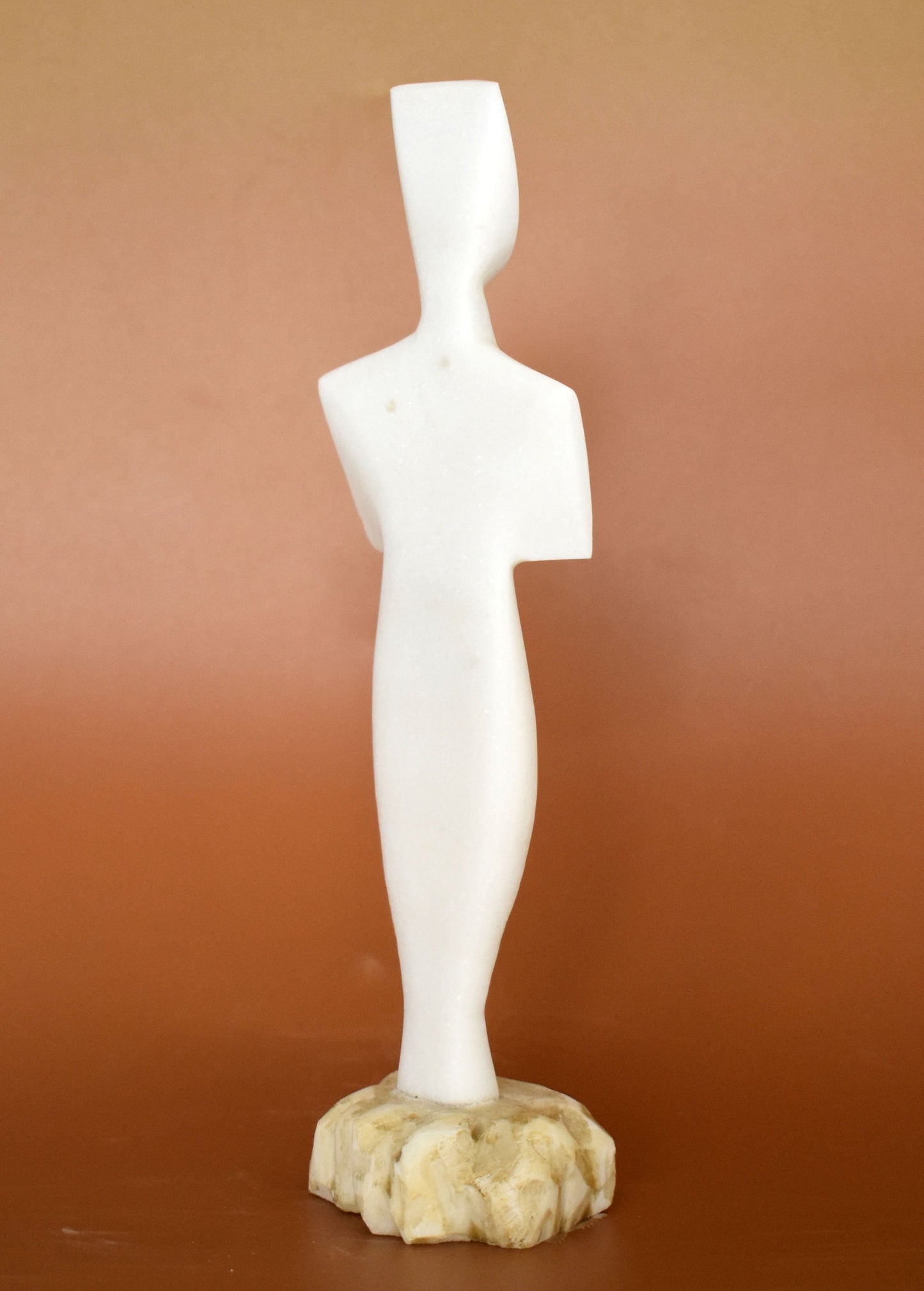 Cycladic Female Idol - Fertility Deity - Religious Functions, Worship and Funeral Practices - Figure from Keros Island, Greece - Real Marble