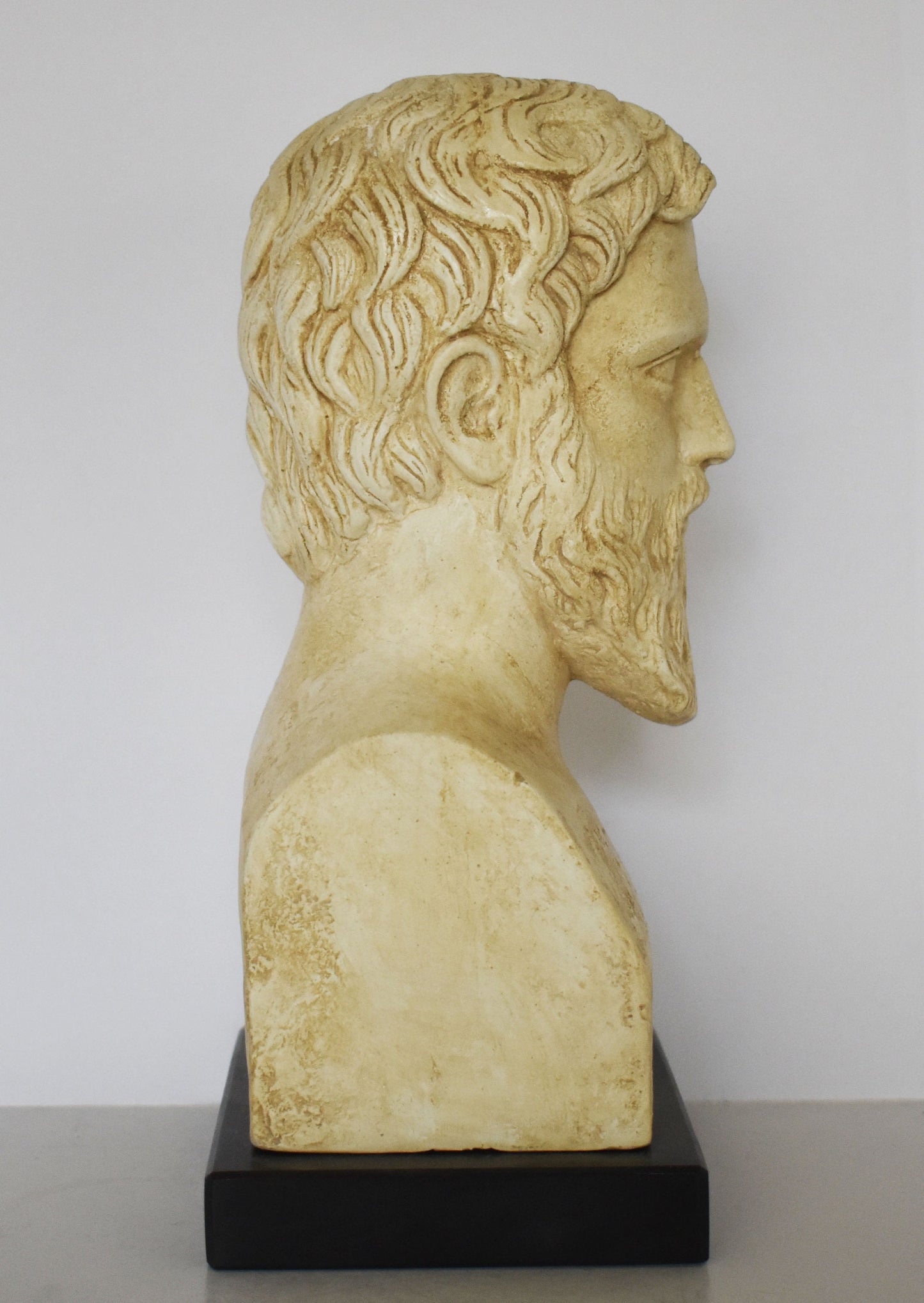 Plato - Ancient Greek Philoshopher - Athens, 428–348 BC - Marble Base - Museum Reproduction - Head Bust
