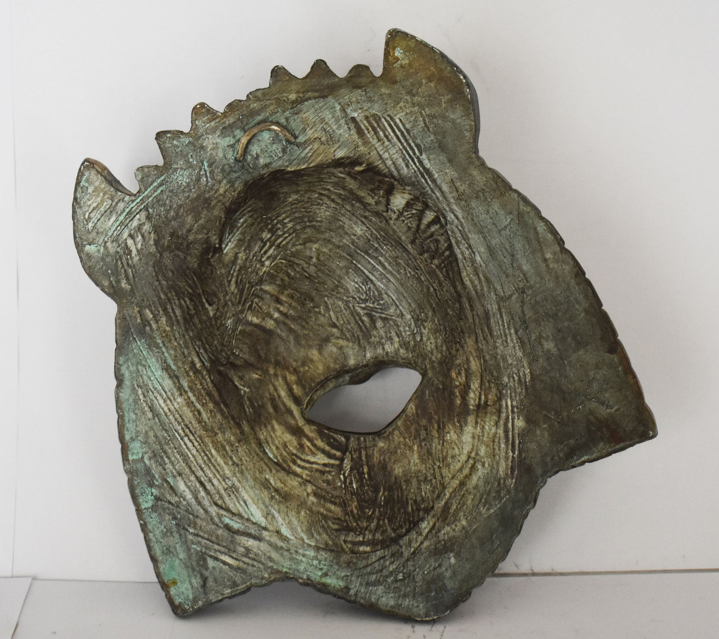 Satyr Mask - Male Nature Spirit - Attendant of Pan and Dionysus - Goat-Human Hybrid - Pleasure - Wall Decoration - Bronze Colour Effect