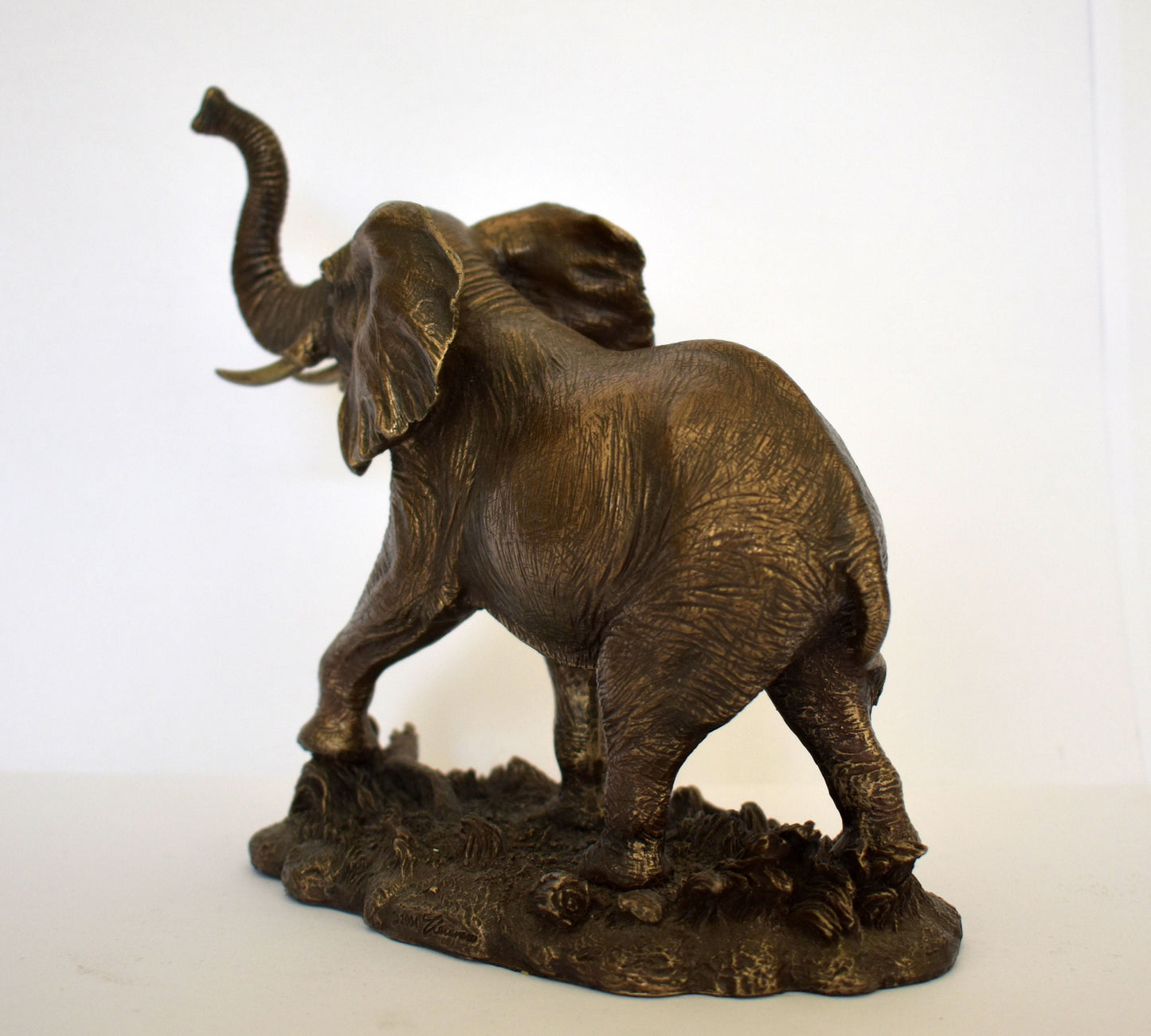 Elephant - Largest Existing Land Animal - Symbol of Strength, Power and Good Luck - Cold Cast Bronze Resin