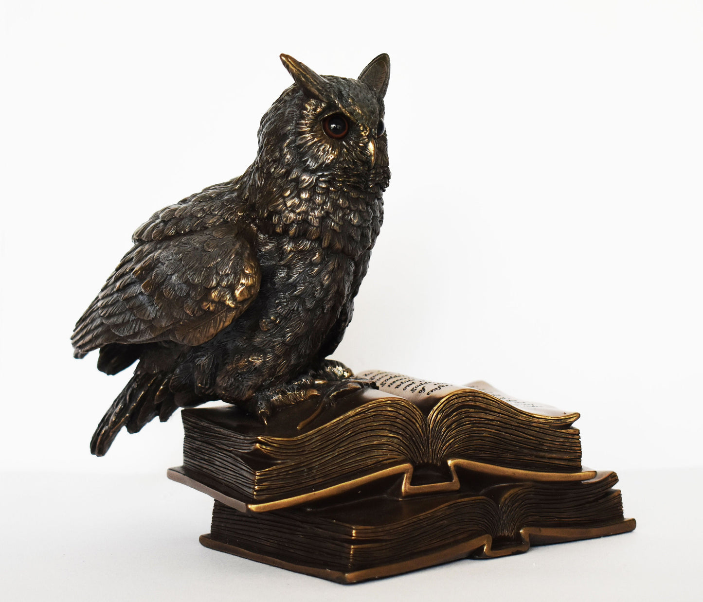 Owl Of Wisdom and Knowledge - Symbol of Goddess Athena Minerva - Perspicacity and Erudition - Cold Cast Bronze Resin