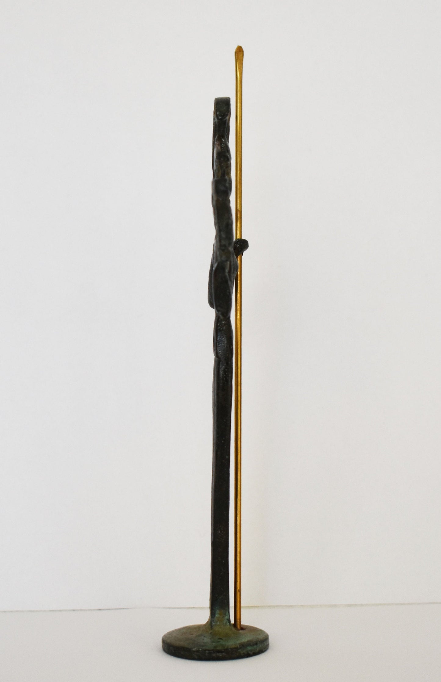 Athena Minerva with Owl and Spear - Greek Roman Goddess of wisdom, handicraft, and warfare - Greek Mythology - pure bronze statue