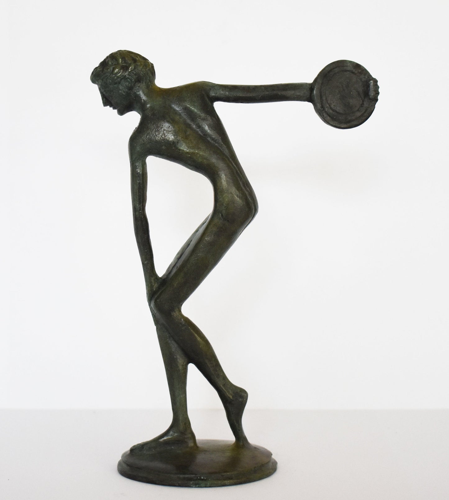 Discobolus - Discus Thrower - Olympic Games athlete - modern representation - pure Bronze Sculpture