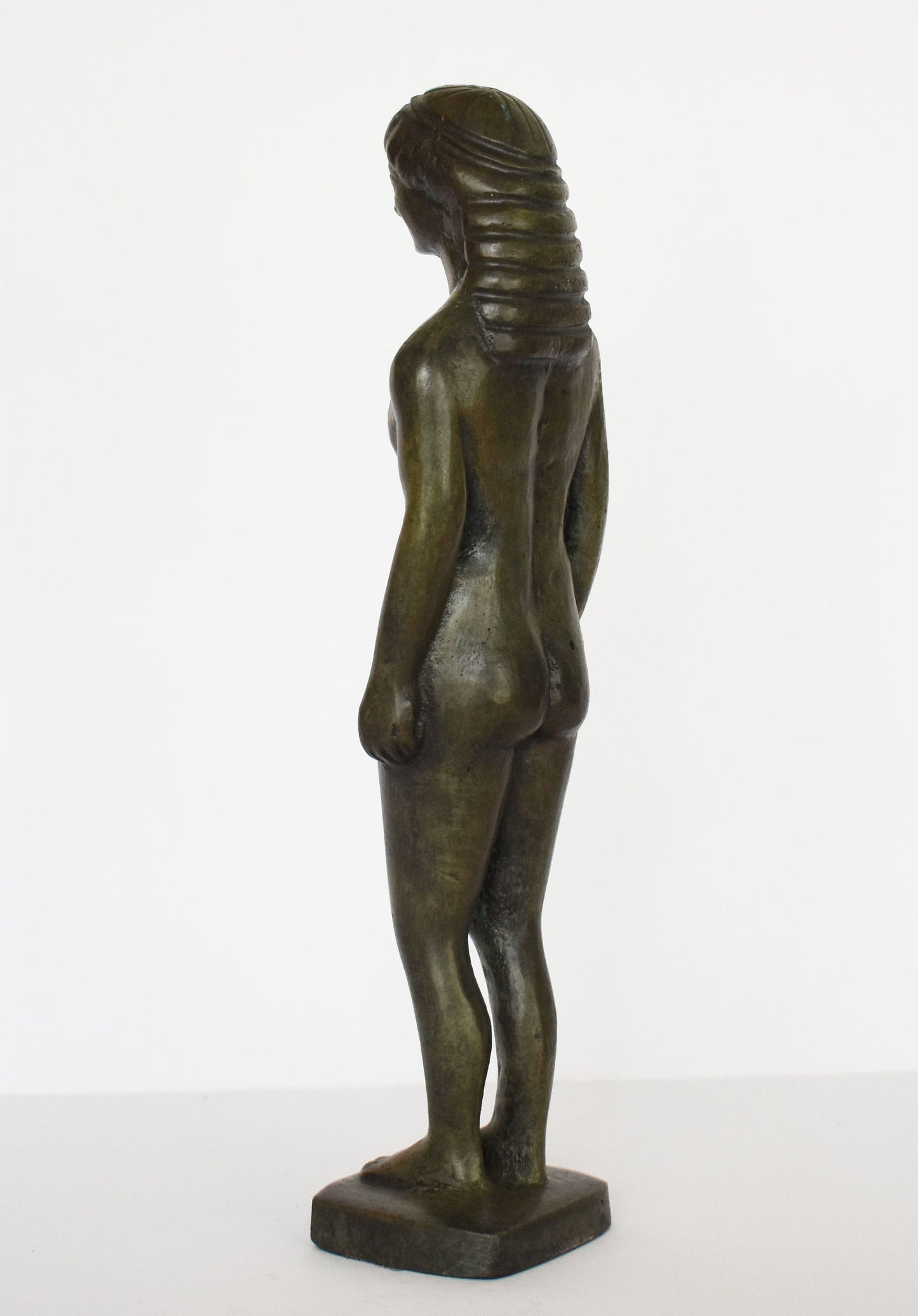 Kouros - Nude Male Youth - Free-Standing Ancient Greek Sculpture - Archaic Period - Dedication to the Gods - pure Bronze Sculpture