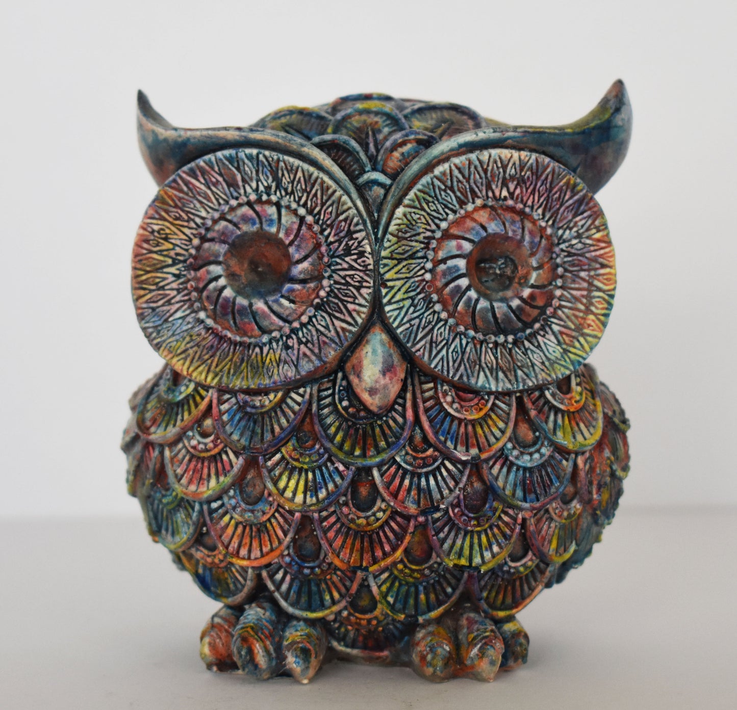 Owl of Goddess Athena - Symbol of Wisdom and Intelligence - museum reproduction - Casting Stone Statue