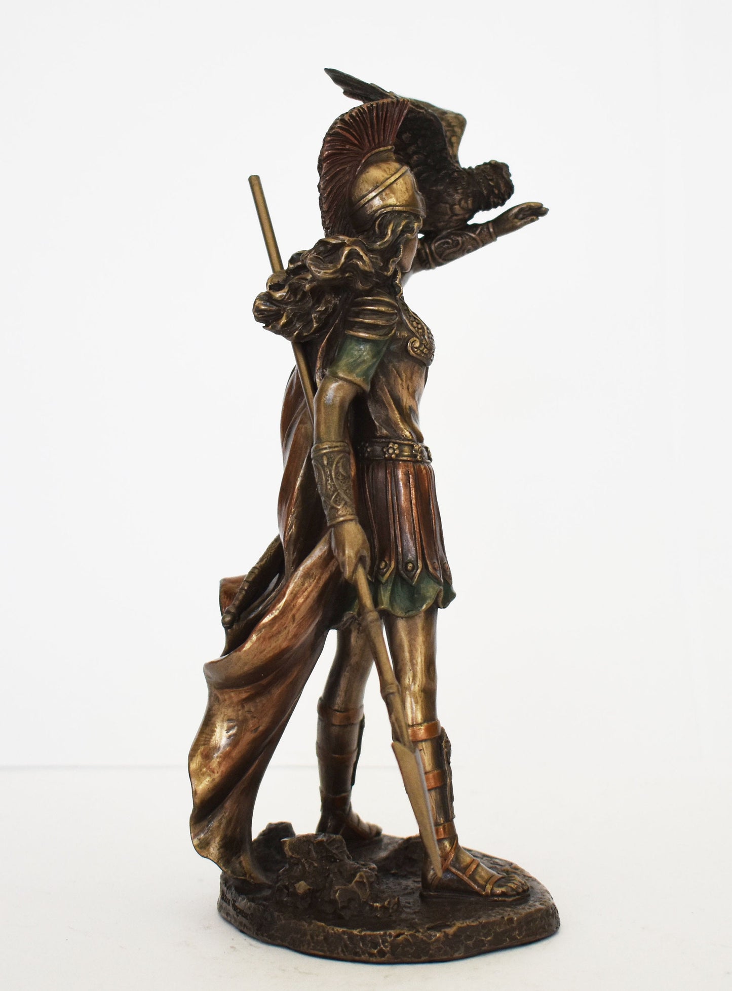 Athena Minerva - Greek Roman goddes of Wisdom, Strength, Strategy, Courage, Inspiration, Arts, Crafts - Virgin - Cold Cast Bronze Resin