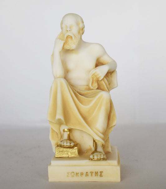 Socrates  - Ancient Greece -  Father of Western Philosophy, Teacher of  Plato - Aged Alabaster Sculpture