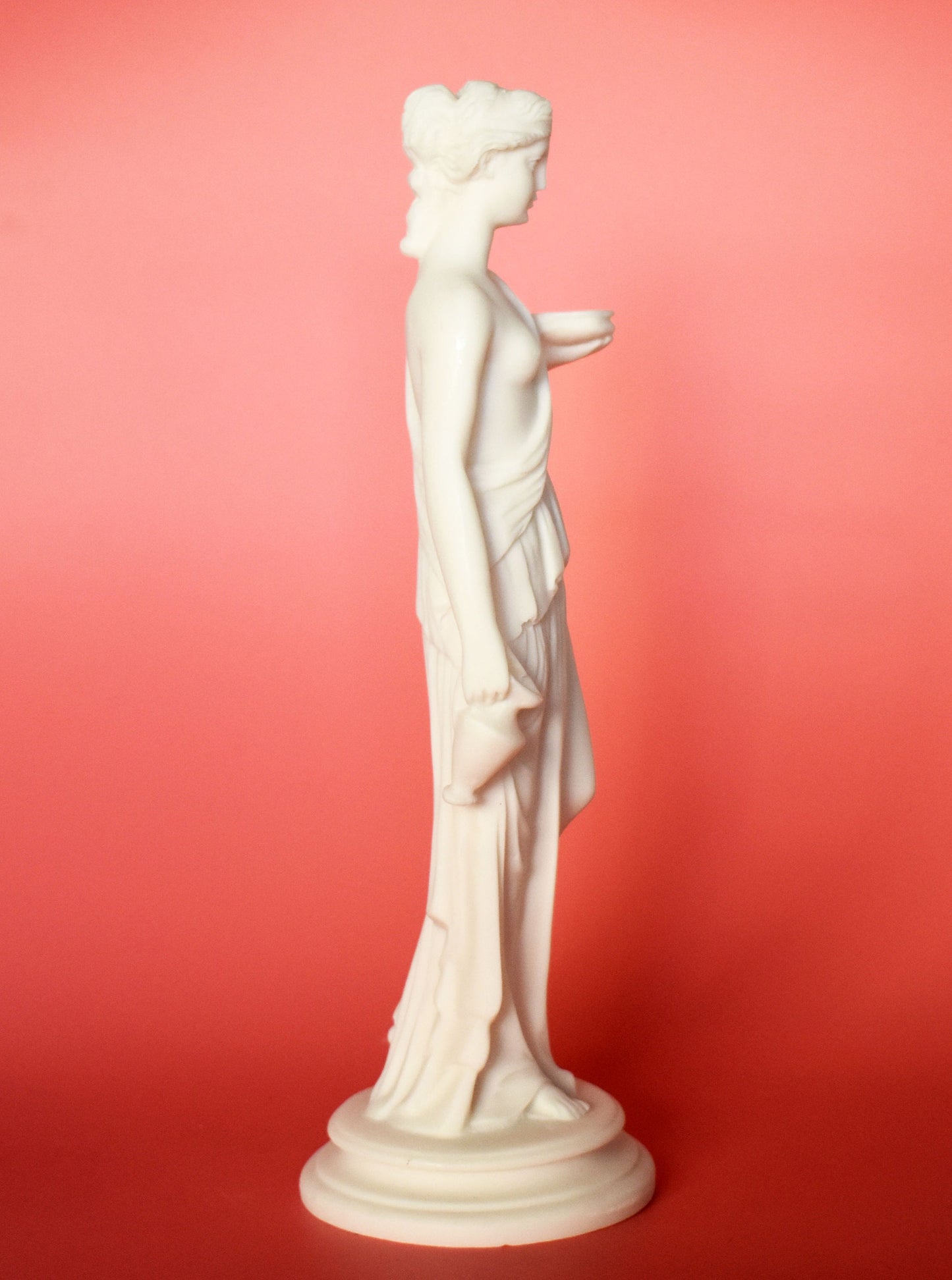 Hebe Juventas - Greek Roman Goddess of Youth or the Prime of Life - Cupbearer of the Gods - Nectar and Ambrosia -  Alabaster Statue