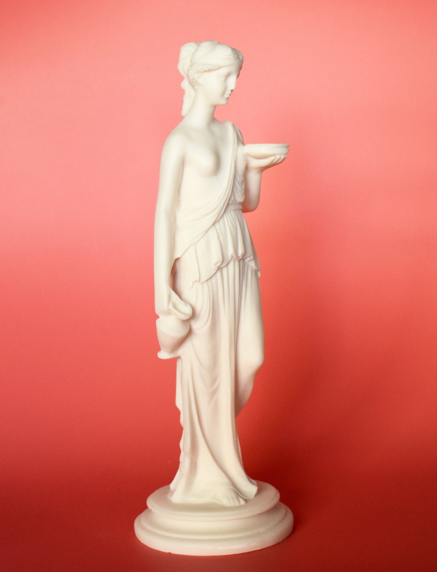 Hebe Juventas - Greek Roman Goddess of Youth or the Prime of Life - Cupbearer of the Gods - Nectar and Ambrosia -  Alabaster Statue