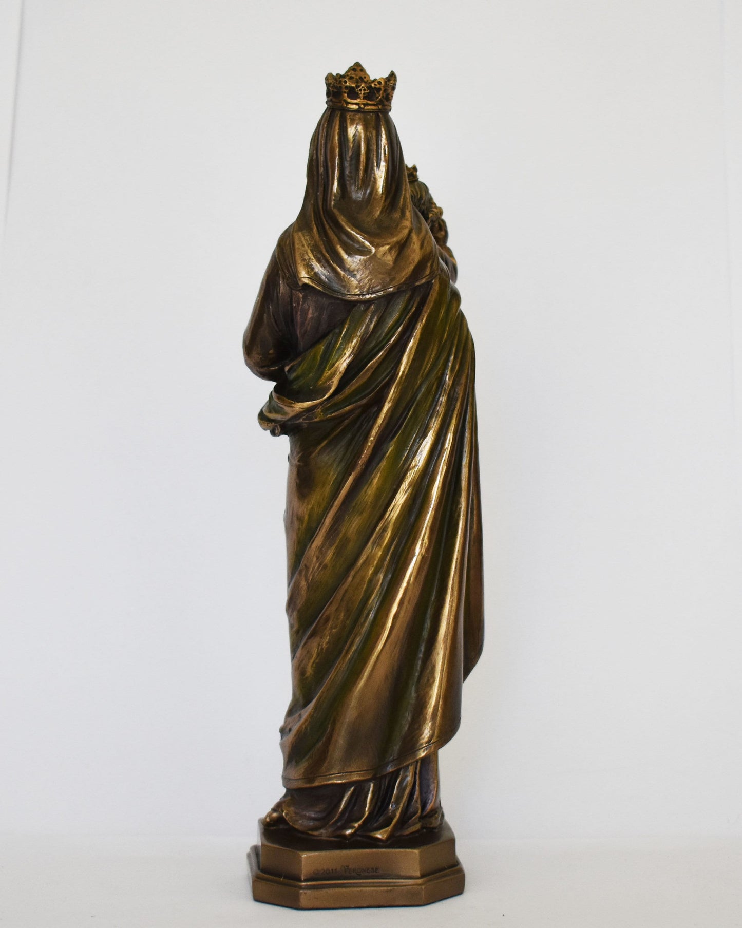 Virgin Mary Hugging Baby Jesus - Blessed Mother - Madonna - Christianity - Cold Cast Bronze Resin