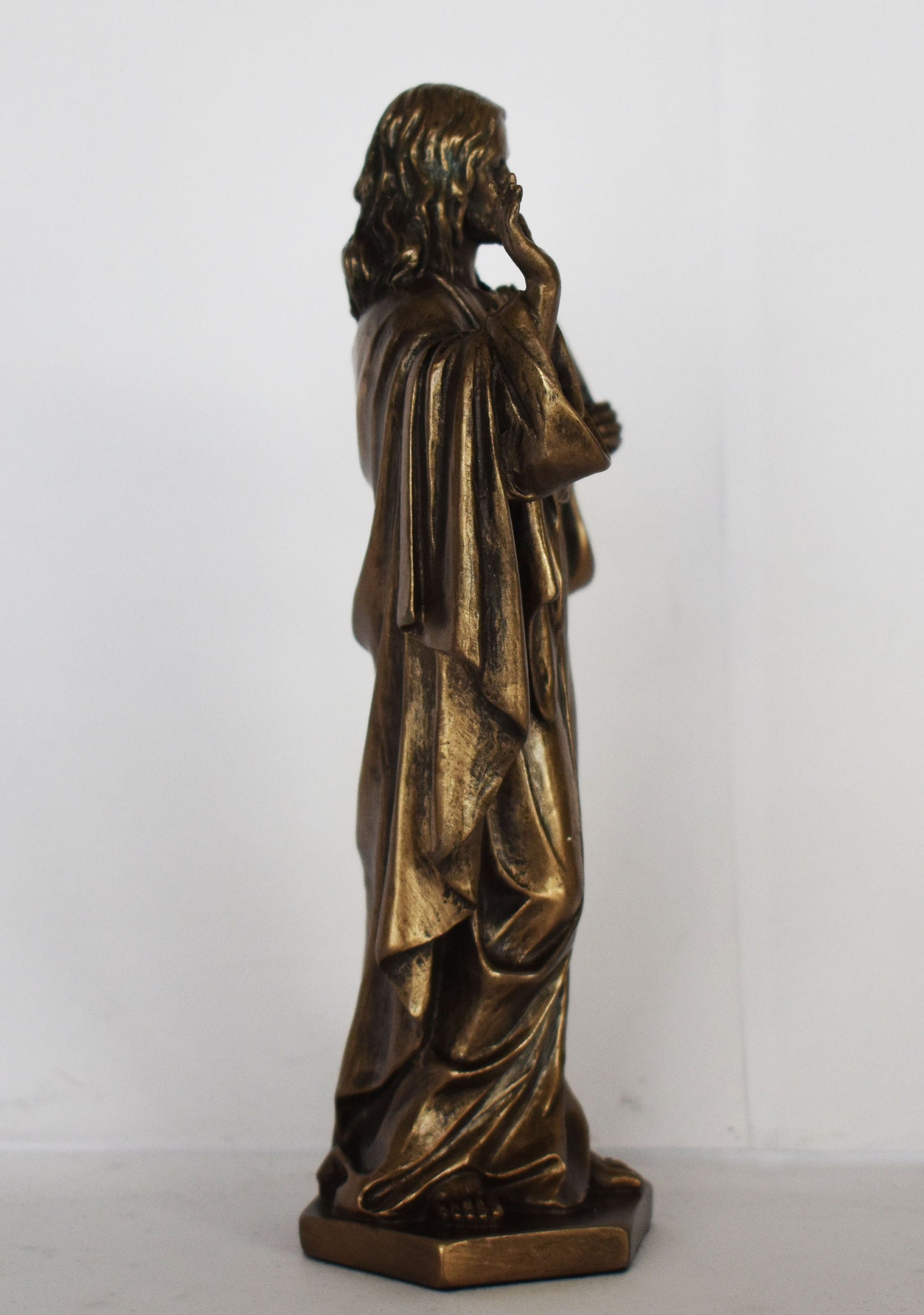 Jesus Christ with Open Bible in His Hands - Christianity - Messiah - Incarnation of God - Cold Cast Bronze Resin
