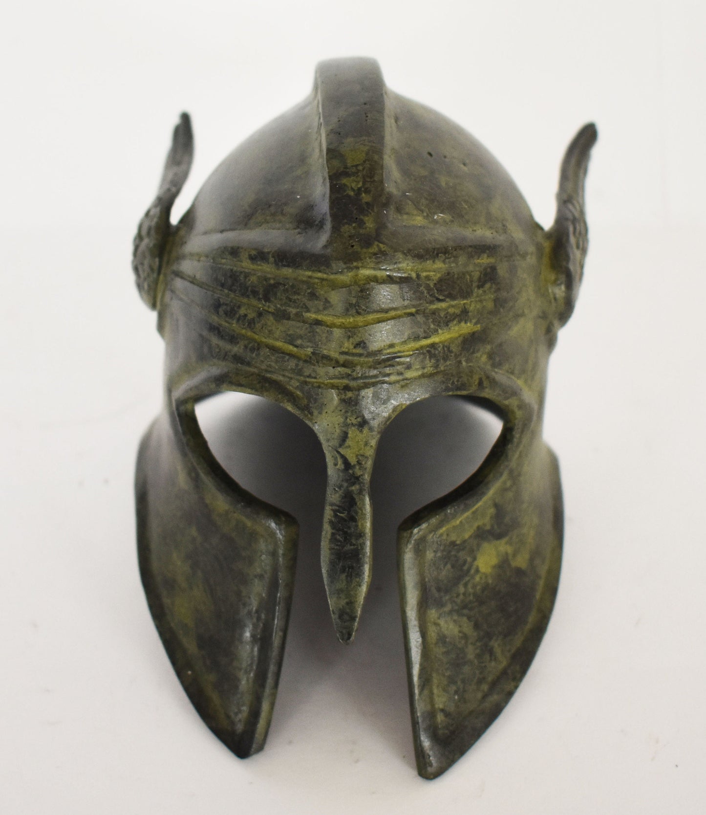 Ancient Greek Corinthian Helmet - Classical Period - 5th and 4th centuries BC - Small - Museum Reproduction - pure bronze statue