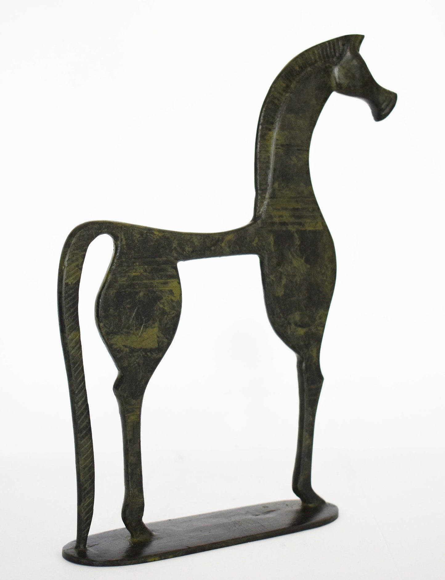 Ancient Greek Horse - Statue - pure Bronze Sculpture - Symbol of Wealth and Prosperity