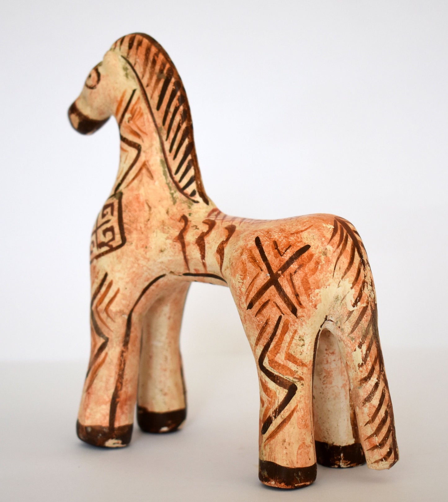 Ancient Greek Horse - Athens, Attica - 500 BC - Symbol of Courage, Integrity, Power - Museum Reproduction - Ceramic Artifact