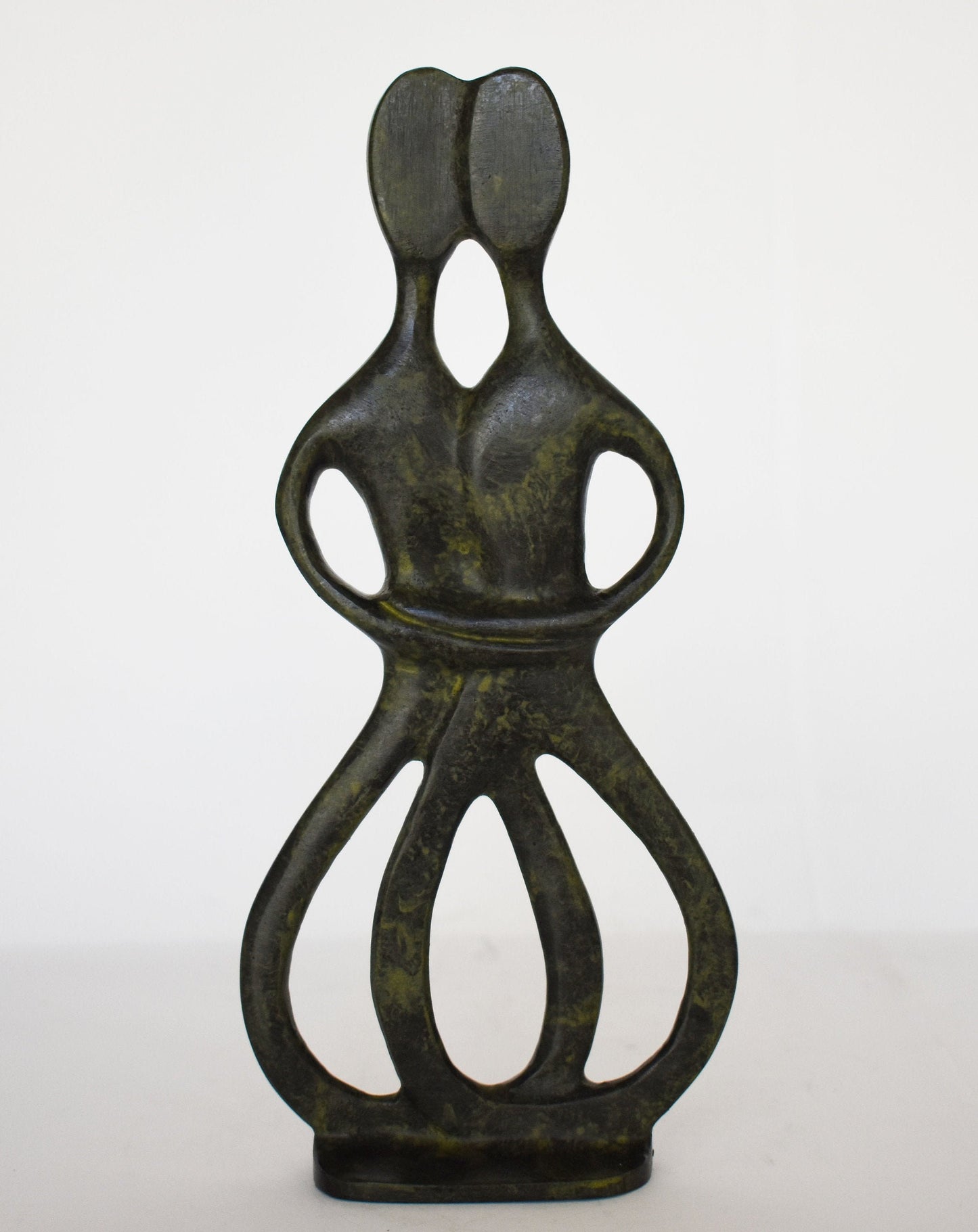 Cycladic Couple - Embrace each other - Inloved - Devotion - pure bronze statue