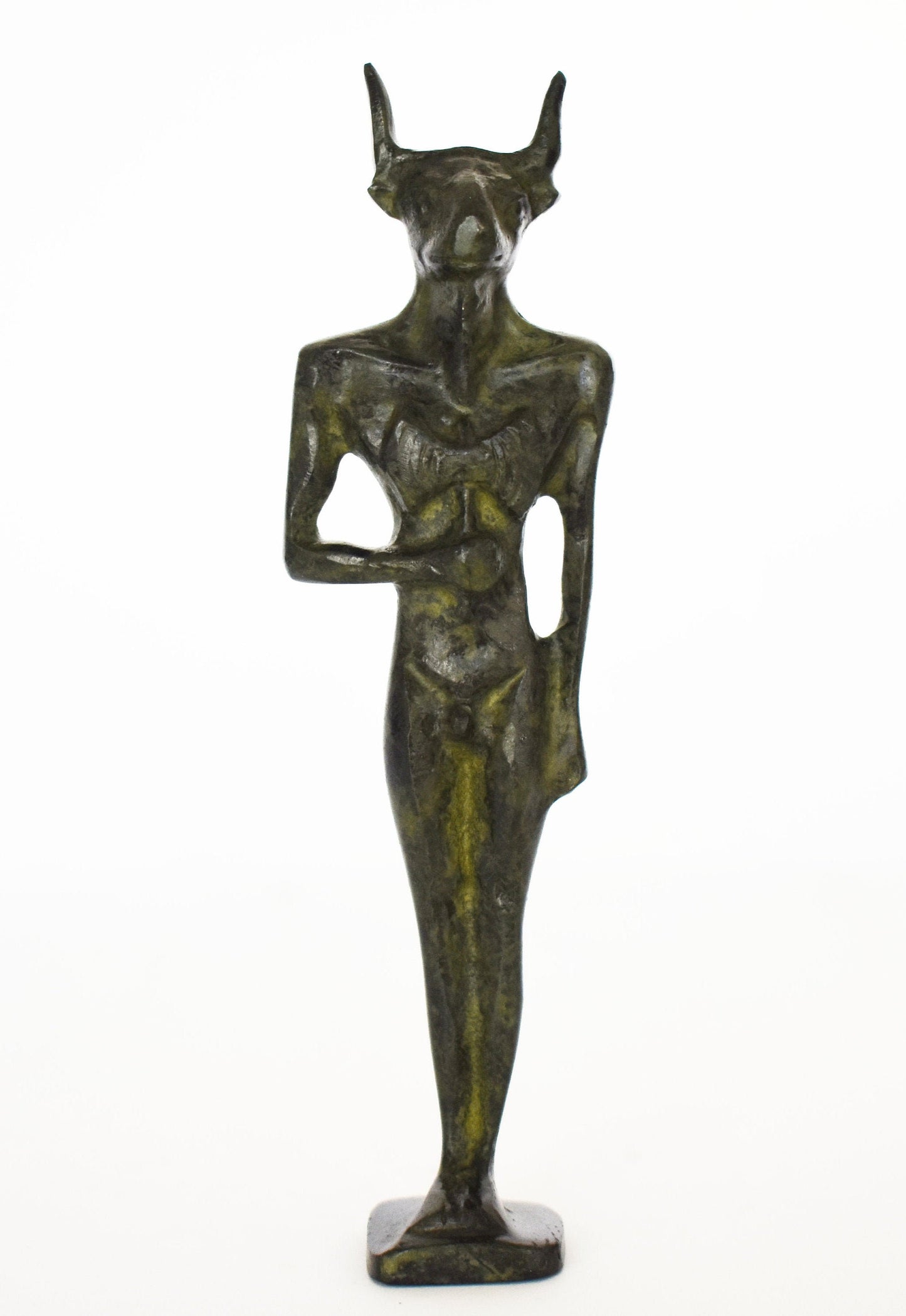 Minotaur - Mythical Creature - Minoan Period, Palace of Knossos, Crete - Small - pure Bronze Sculpture
