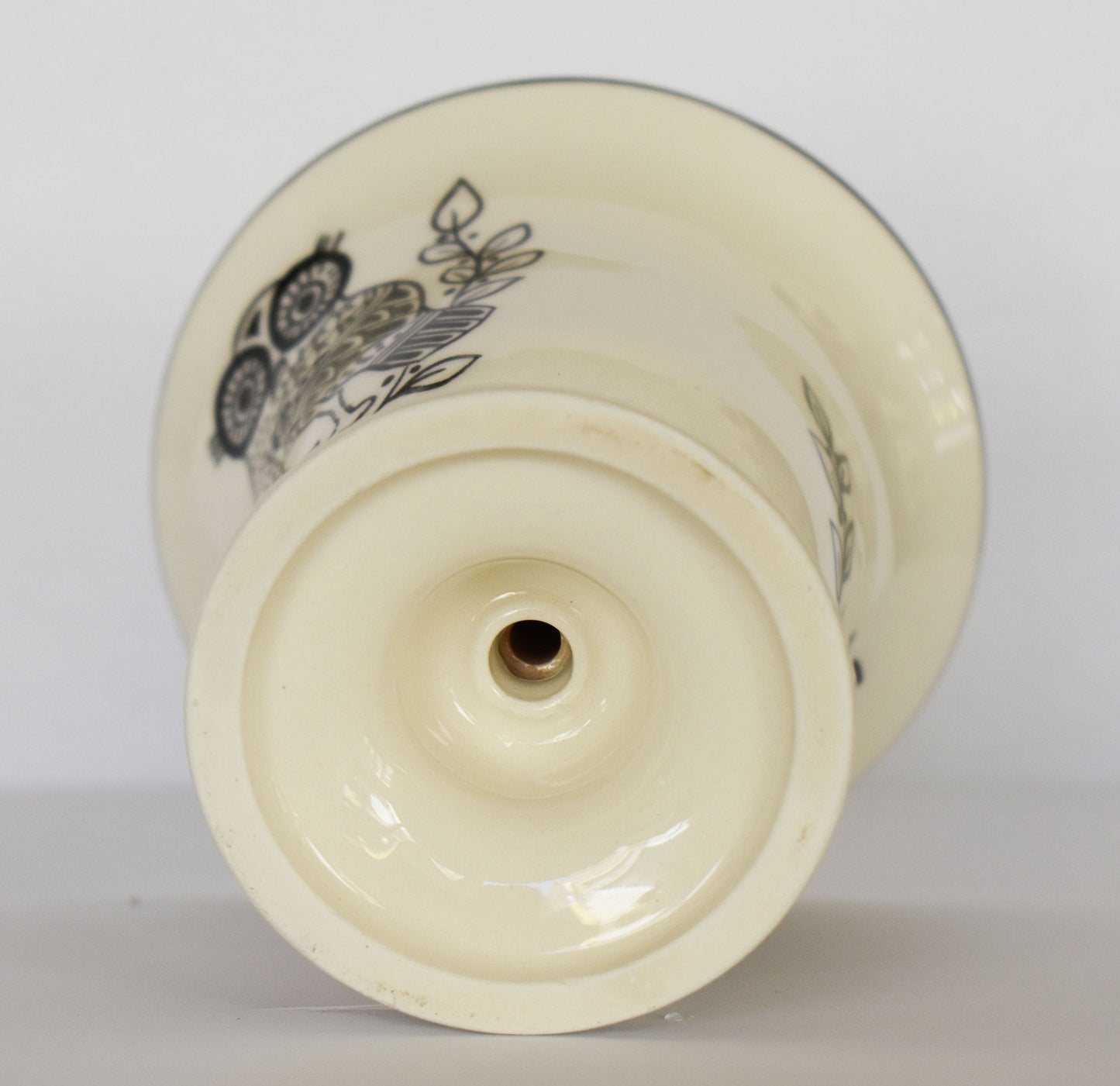 Pythagoras Cup - Fair Cup, Cup of Justice - Owl of Athena - Symbol of Knowledge, Wisdom, Perspicacity - Ceramic - Handmade in Greece