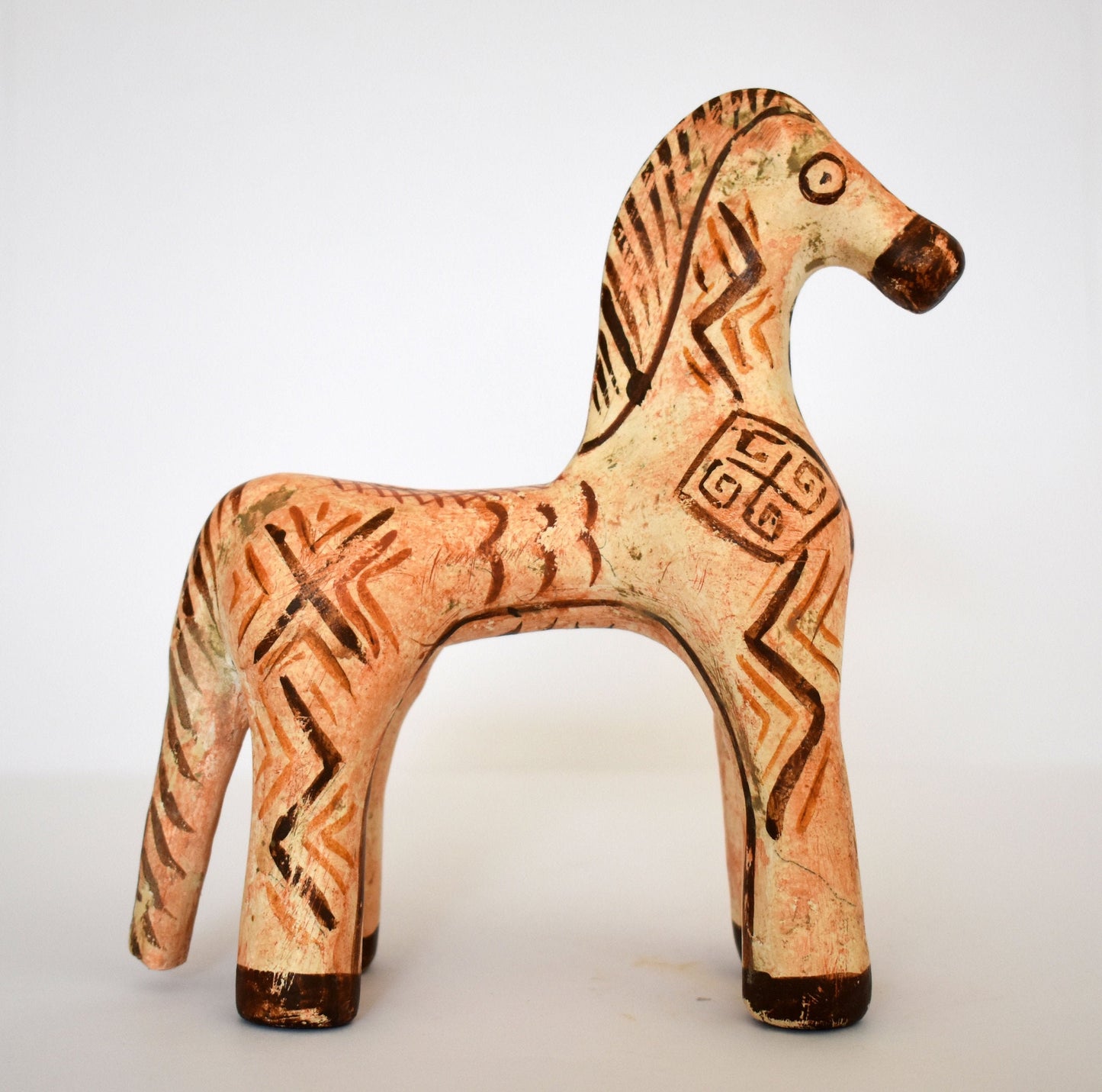 Ancient Greek Horse - Athens, Attica - 500 BC - Symbol of Courage, Integrity, Power - Museum Reproduction - Ceramic Artifact